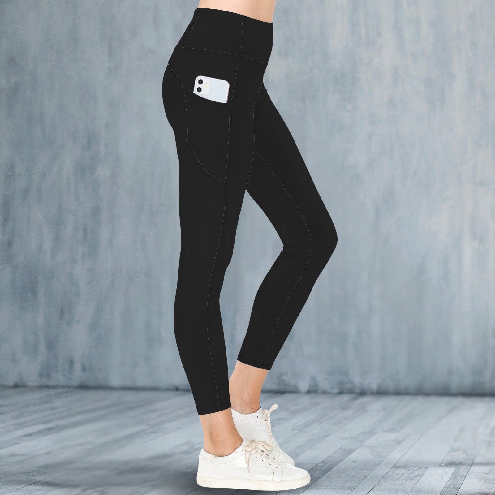 High Waist Yoga Pocket Leggings Black