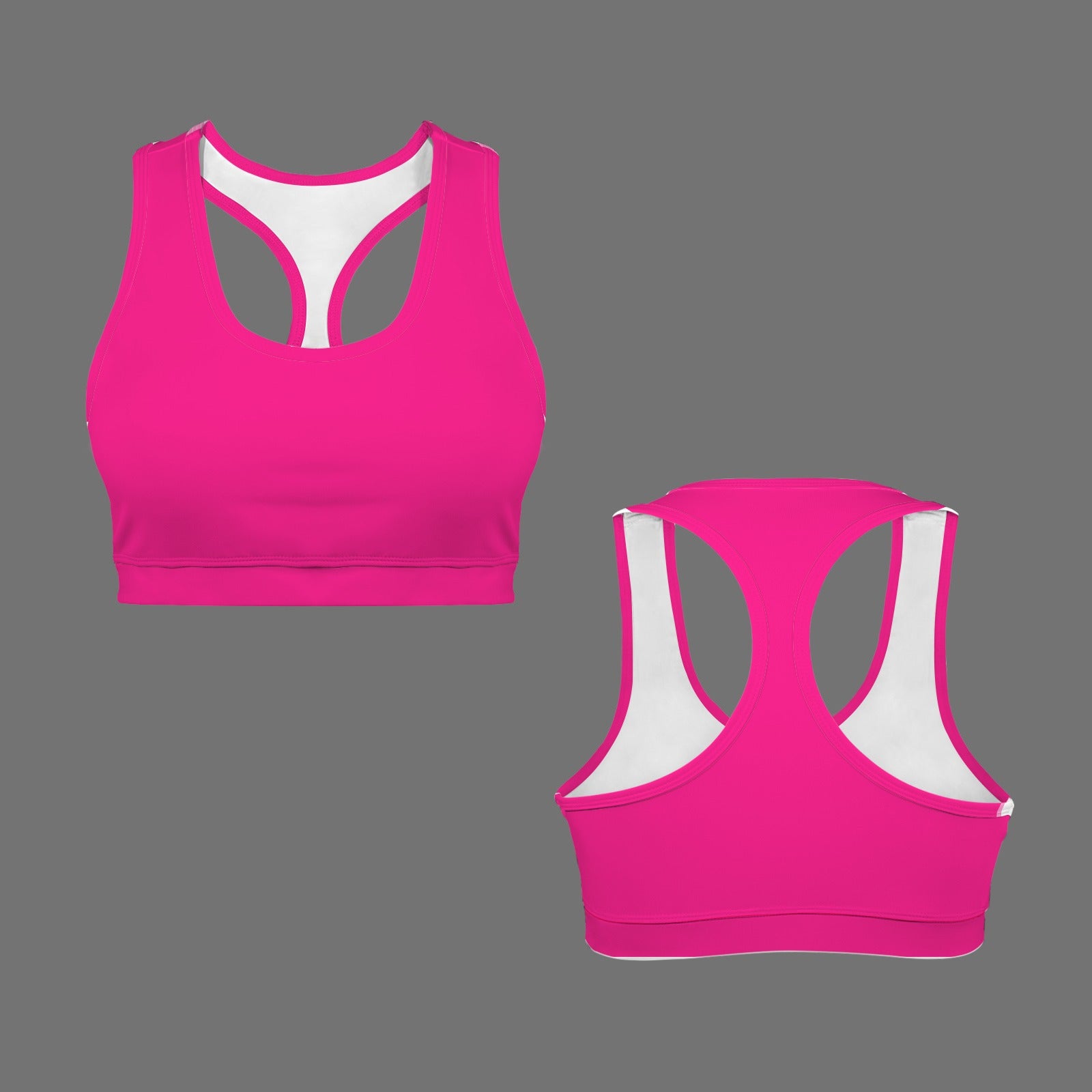 Racerback Sports Bra Magenta