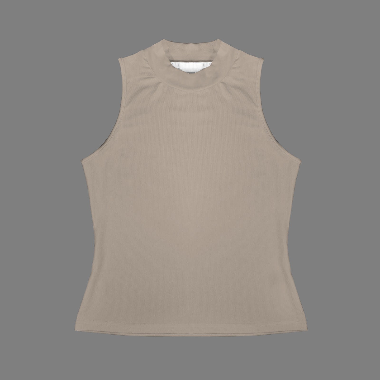 Casual Sleeveless Slim Fit Tank Top Light Mocha