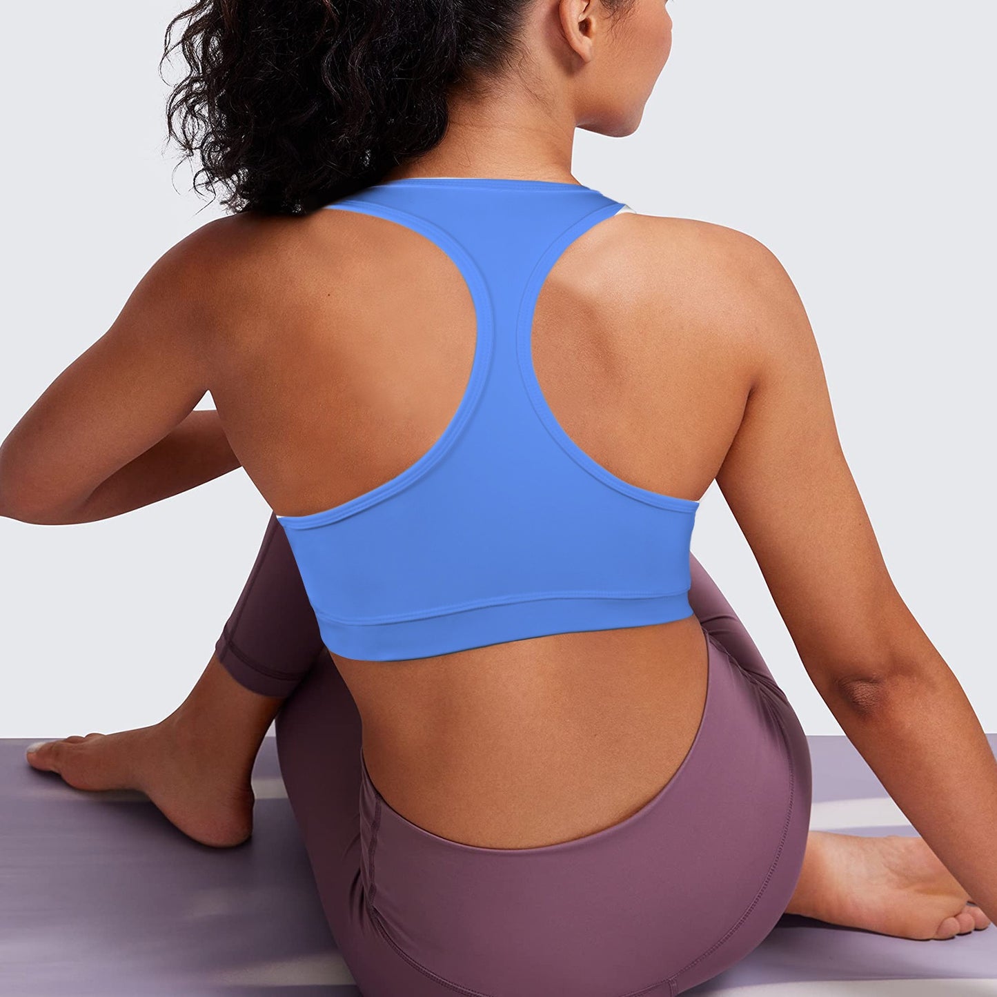 Racerback Sports Bra Blue