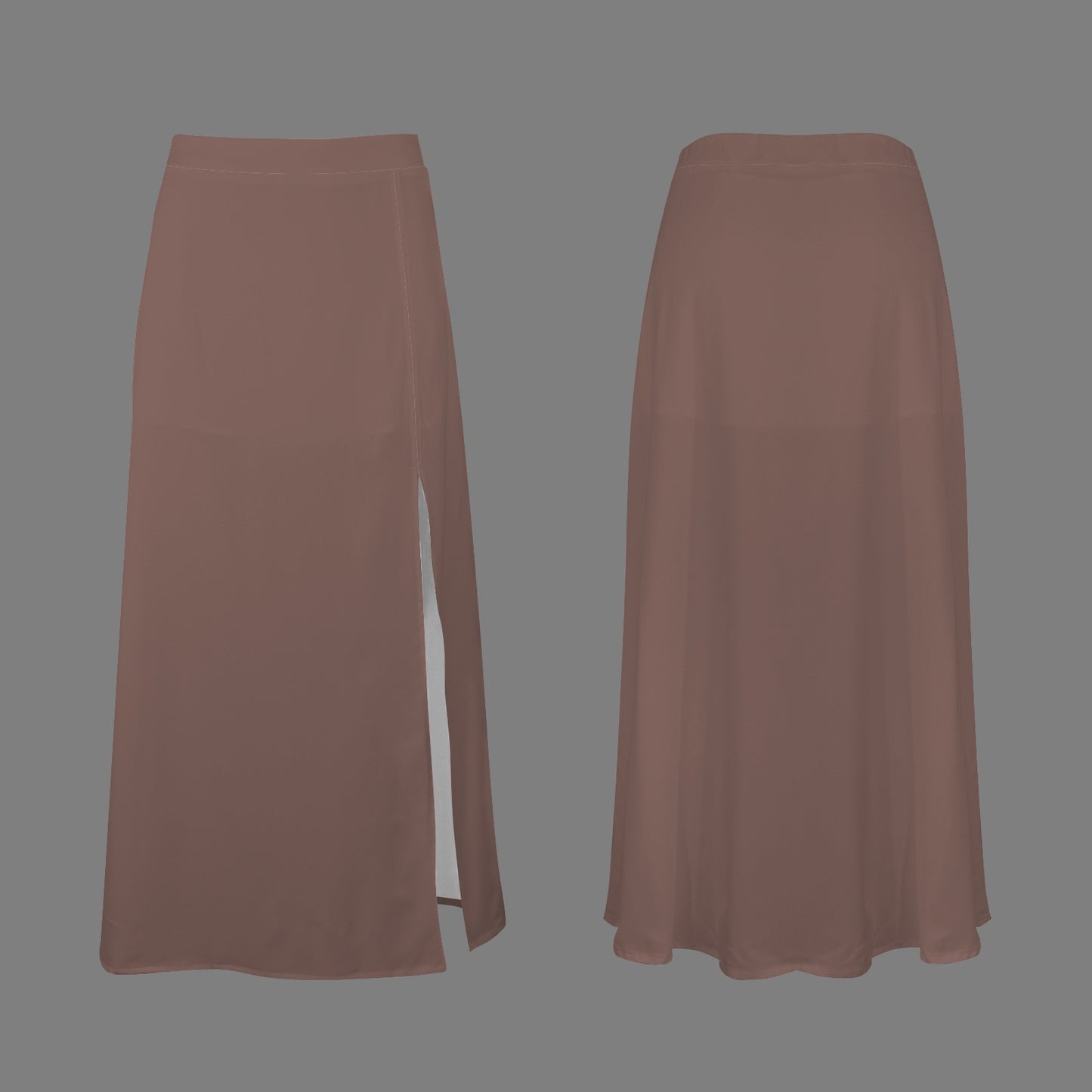 Split Thigh Maxi Skirt Cocoa