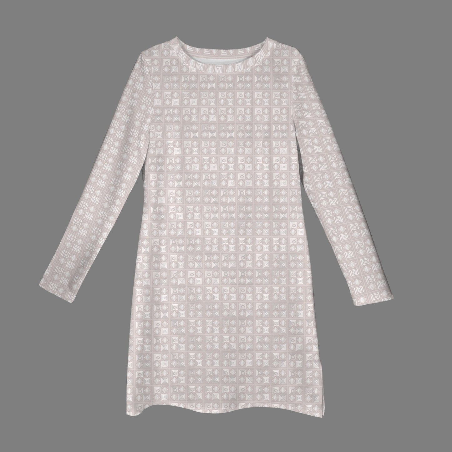 Casual Long Sleeve Dress é Logo Ballet