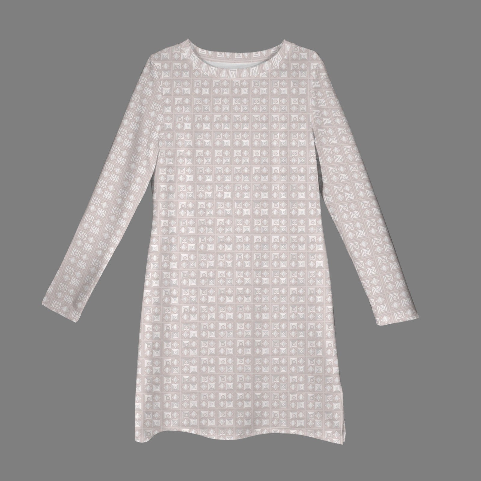 Casual Long Sleeve Dress é Logo Ballet