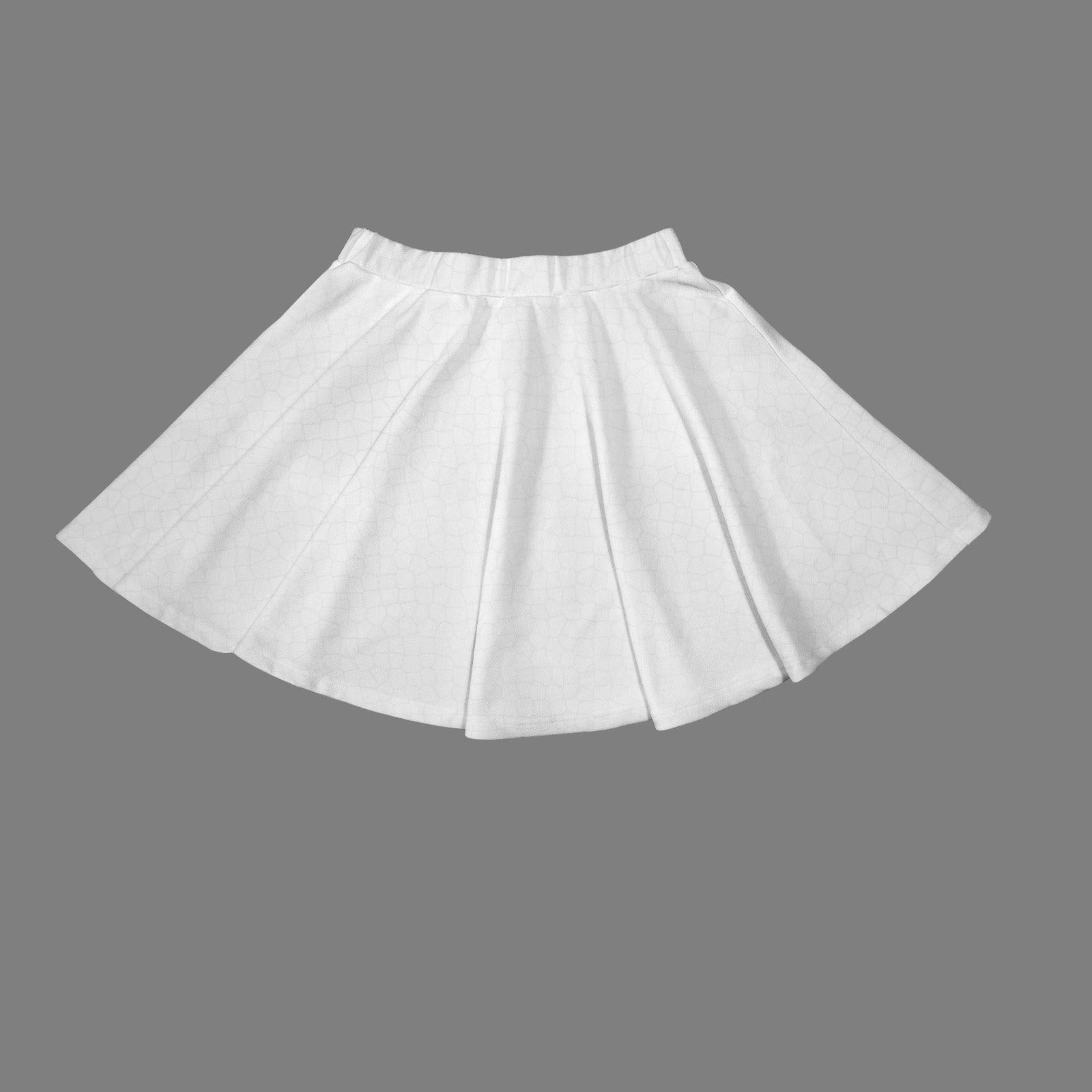 Elastic Waist Casual Flared Mini Skirt Cloud Crackle