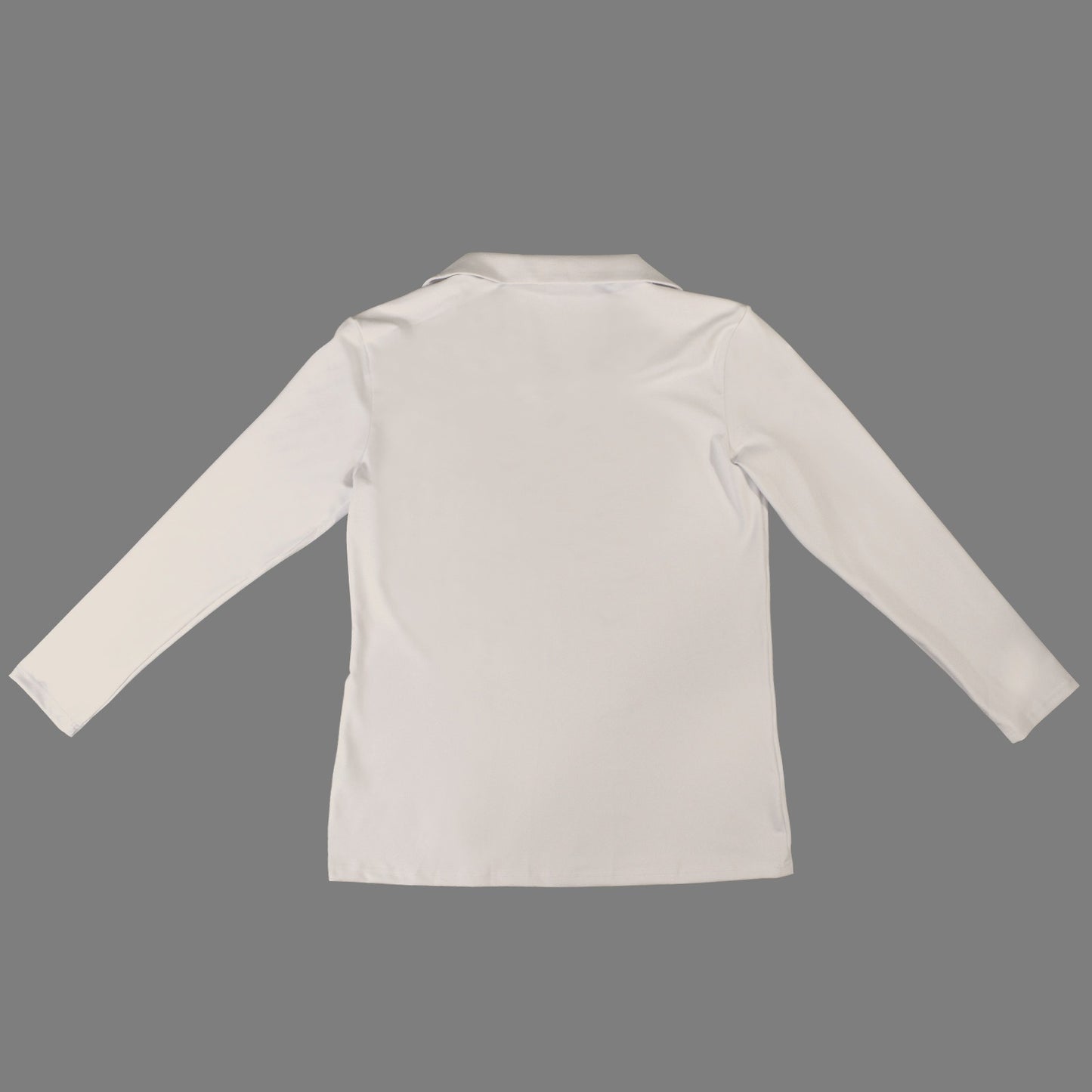 Lapel Half Zip Long Sleeve T-Shirt Natural