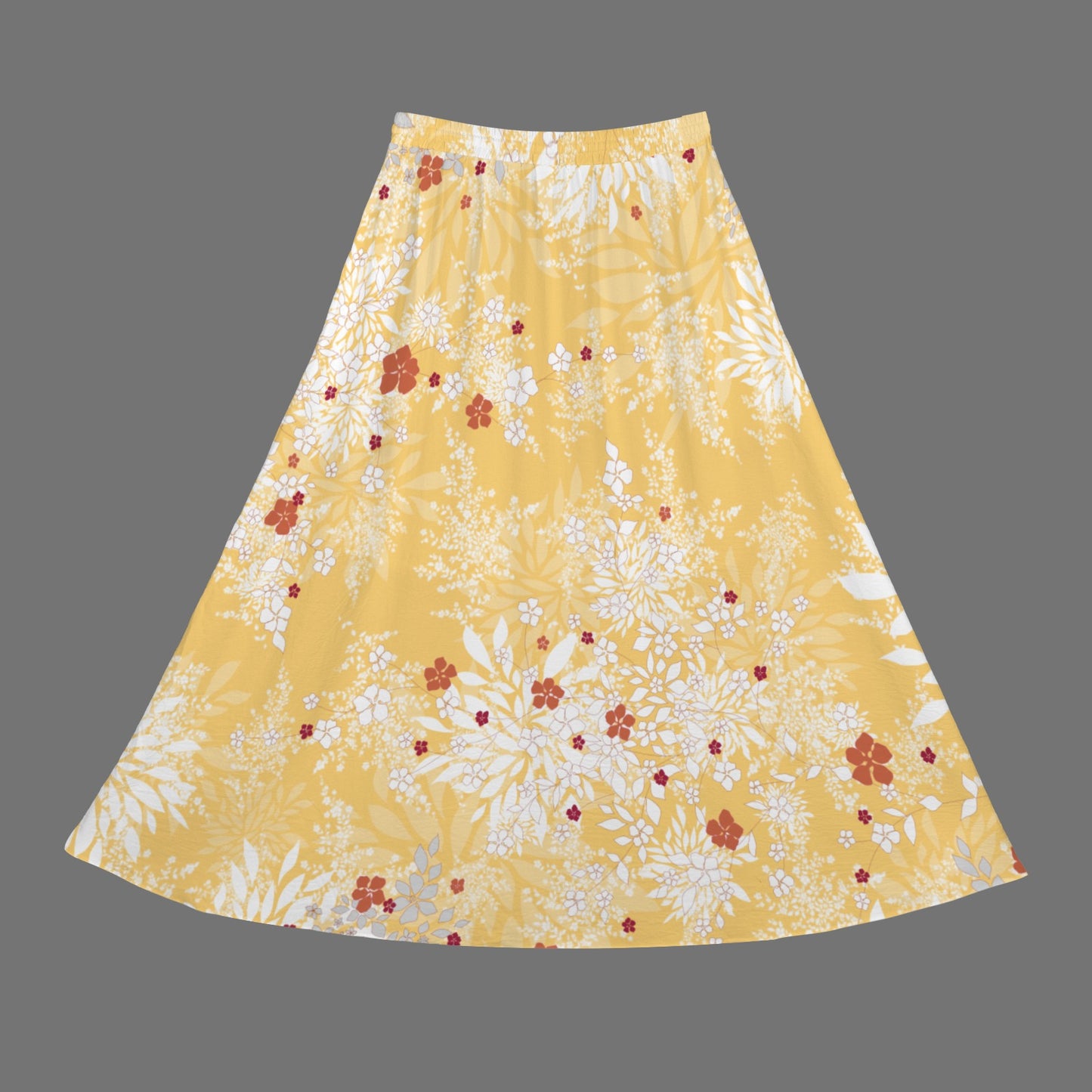 Drawstring Pocket Maxi Skirt Blossom Gold