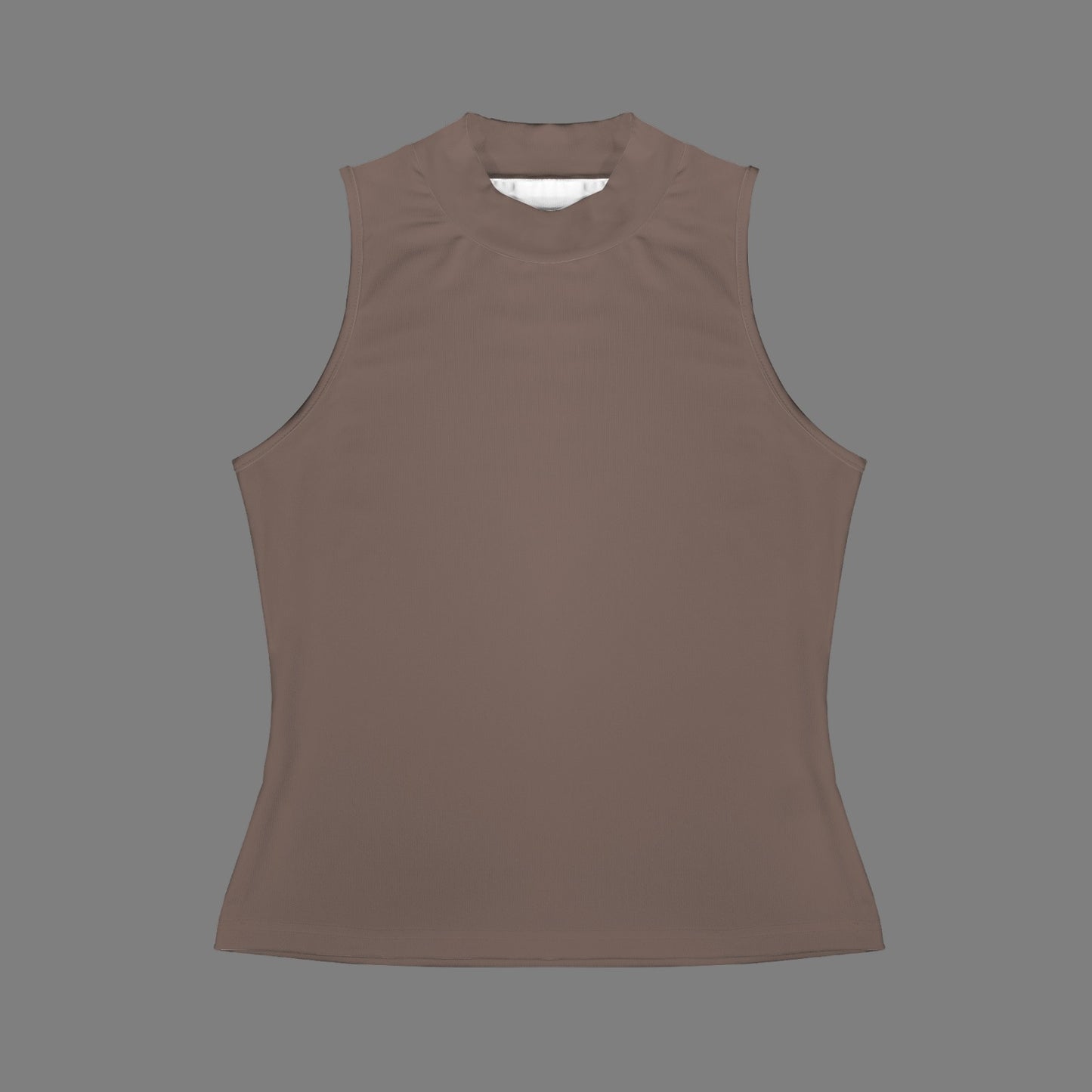 Casual Sleeveless Slim Fit Tank Top Mocha