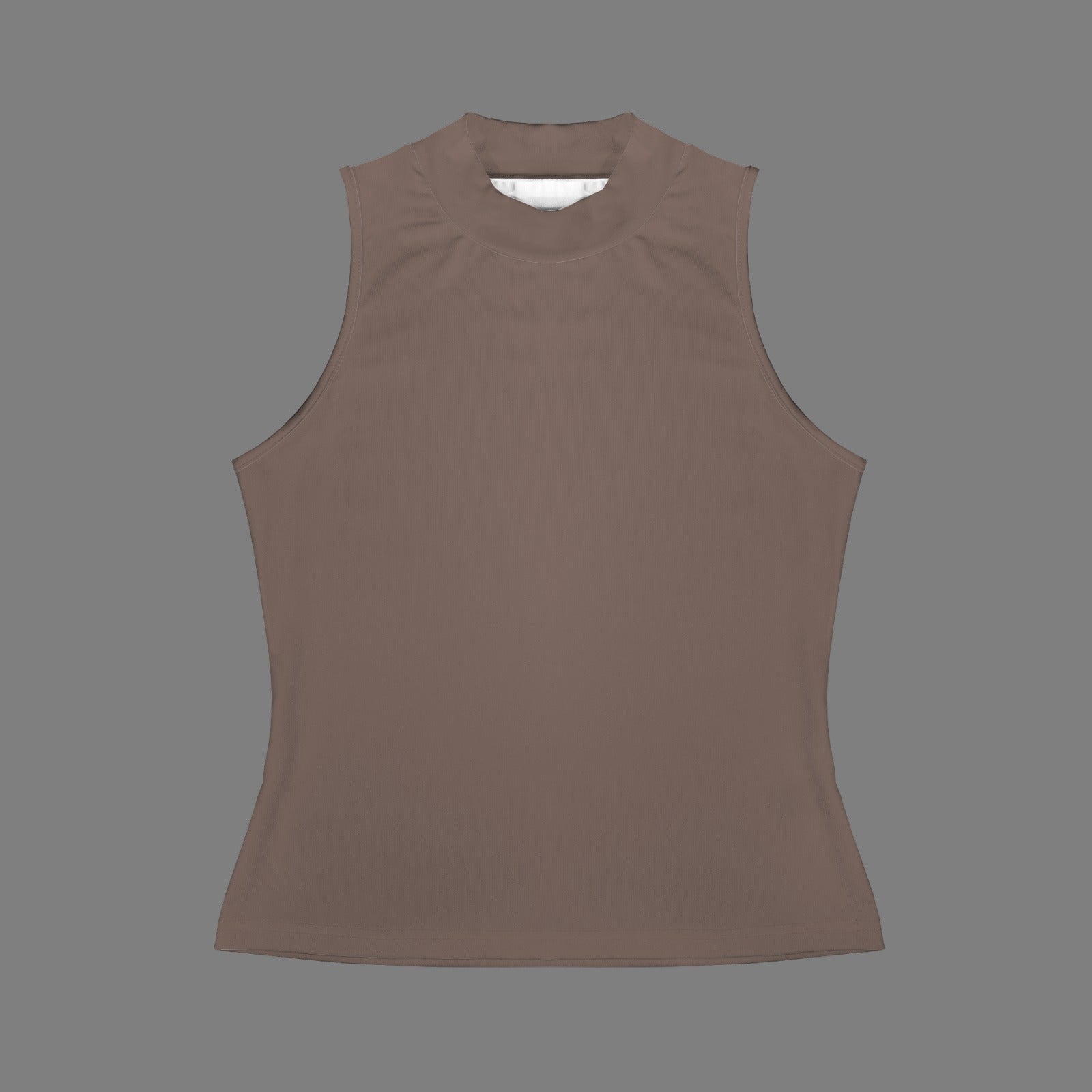 Casual Sleeveless Slim Fit Tank Top Mocha