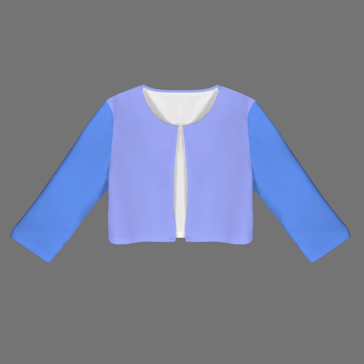 Open Front Cropped Blazer Blues