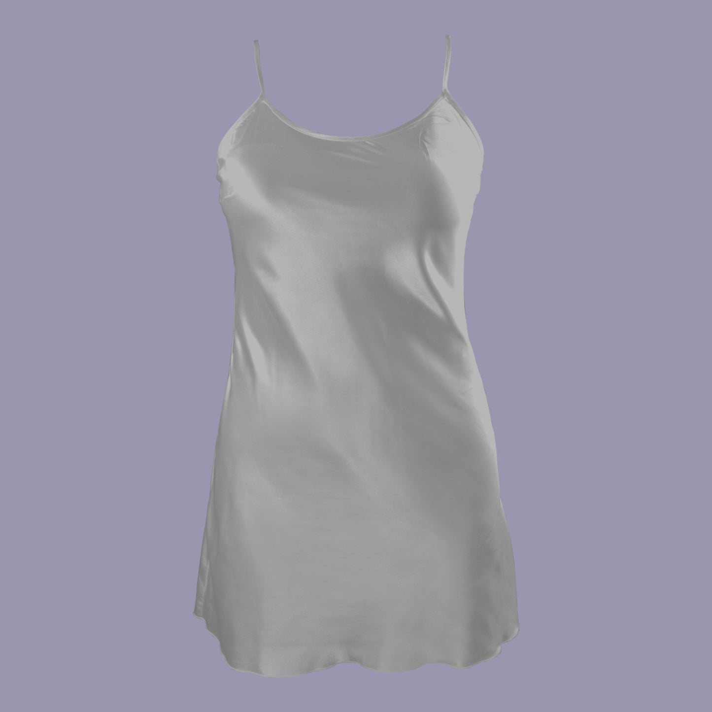 Grey Silky Cami Sleep Dress