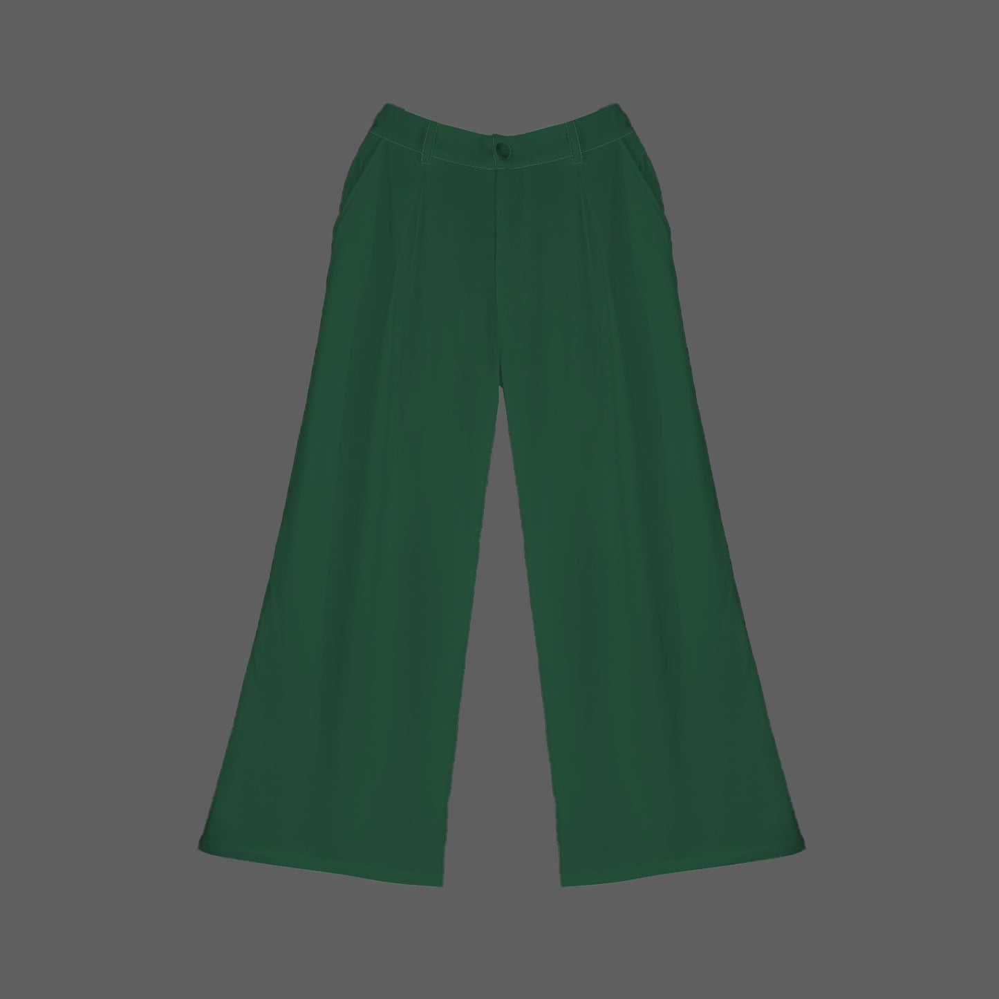 High Waist Casual Wide Leg Long Pants Forest