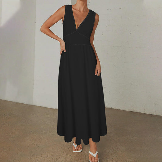 Sleeveless Black Maxi Dress