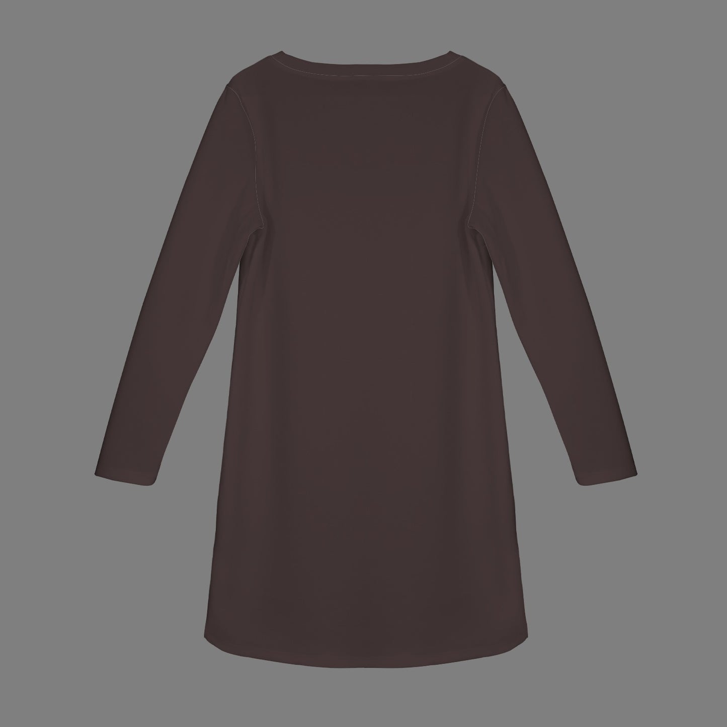 Casual Long Sleeve Dress Espresso