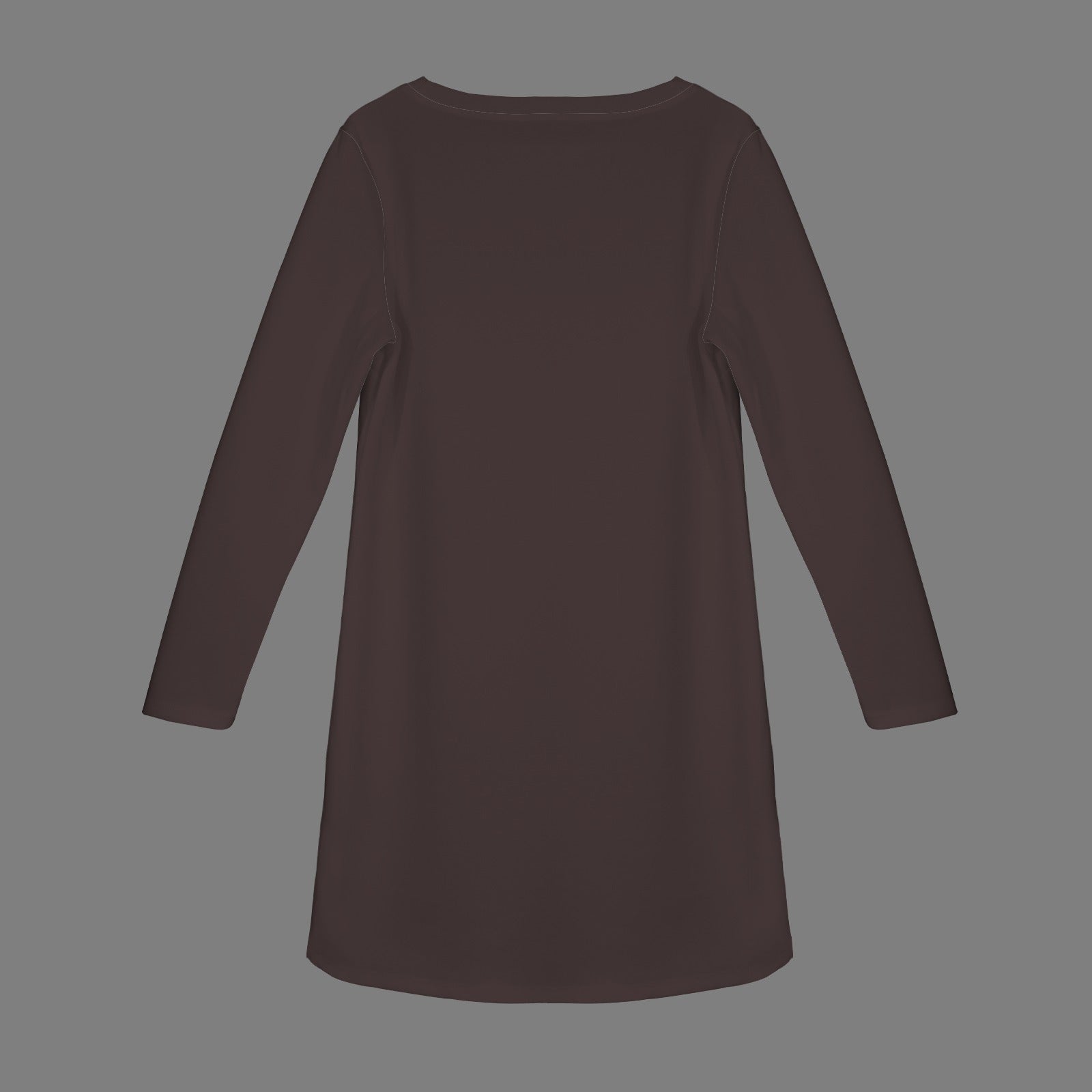 Casual Long Sleeve Dress Espresso