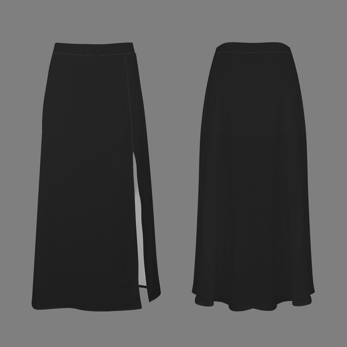 Split Thigh Maxi Skirt Black