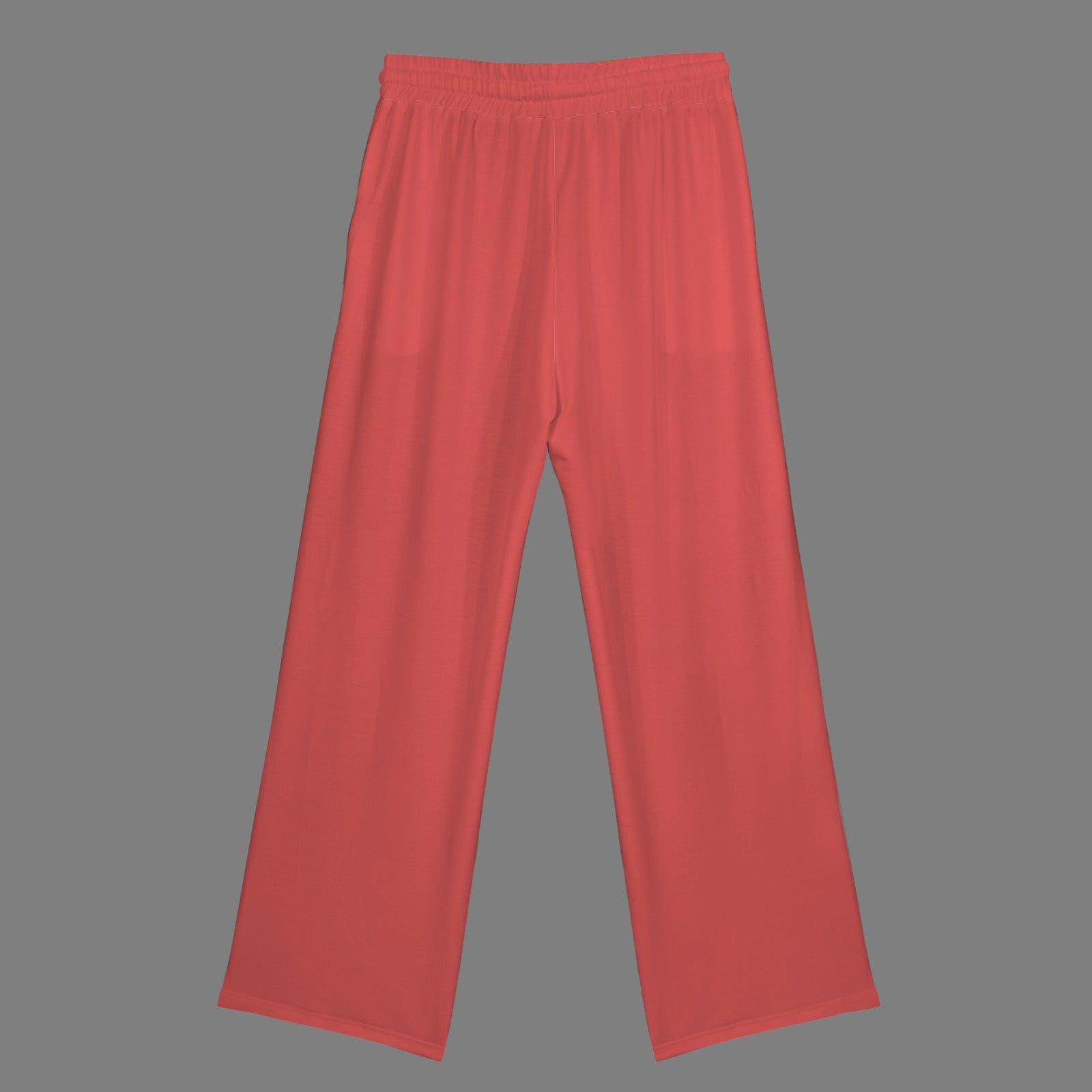 Ladies Drawstring Wide Leg Sweatpants Neutral Coral