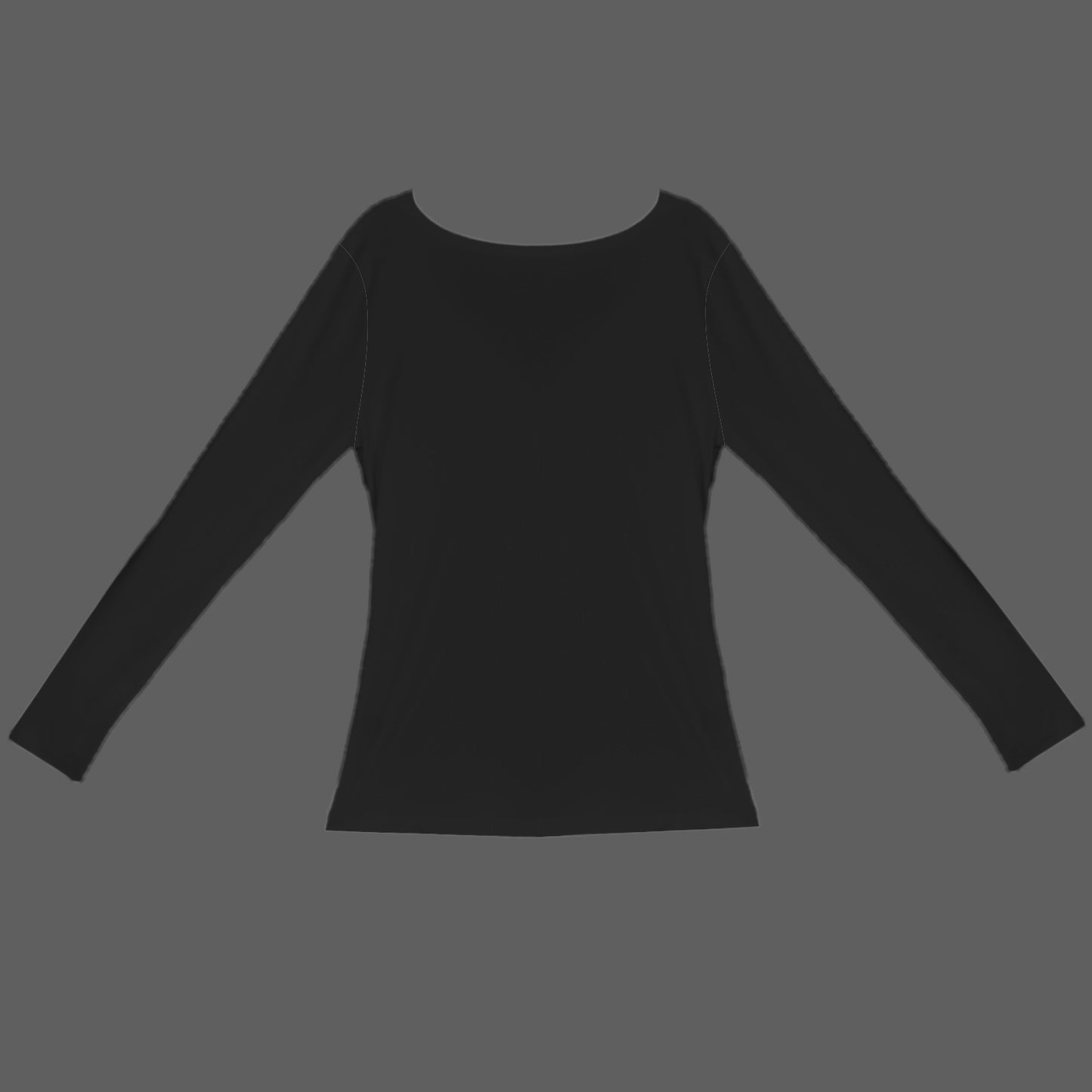 Black Twist V Neck Long Sleeve Slim Fit Top