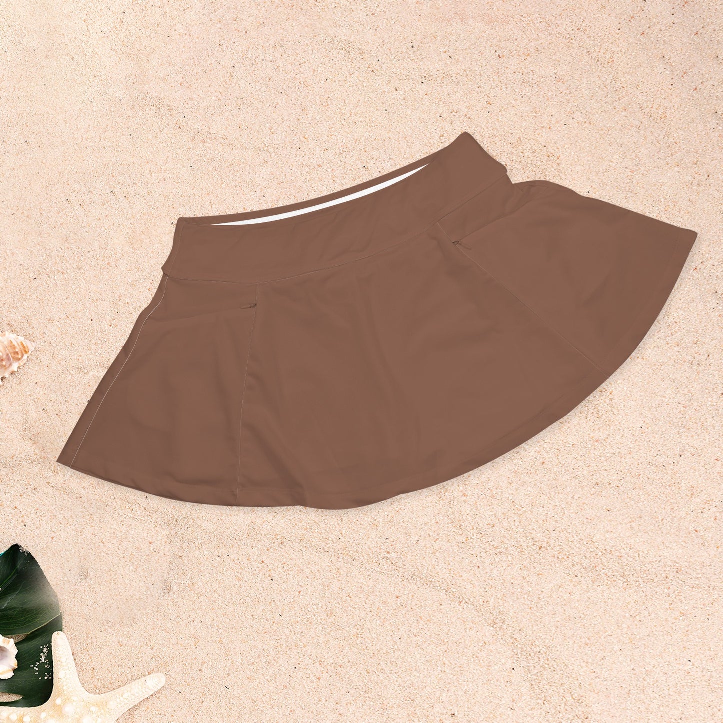 Zip Pocket Swim Skirt Cocoa