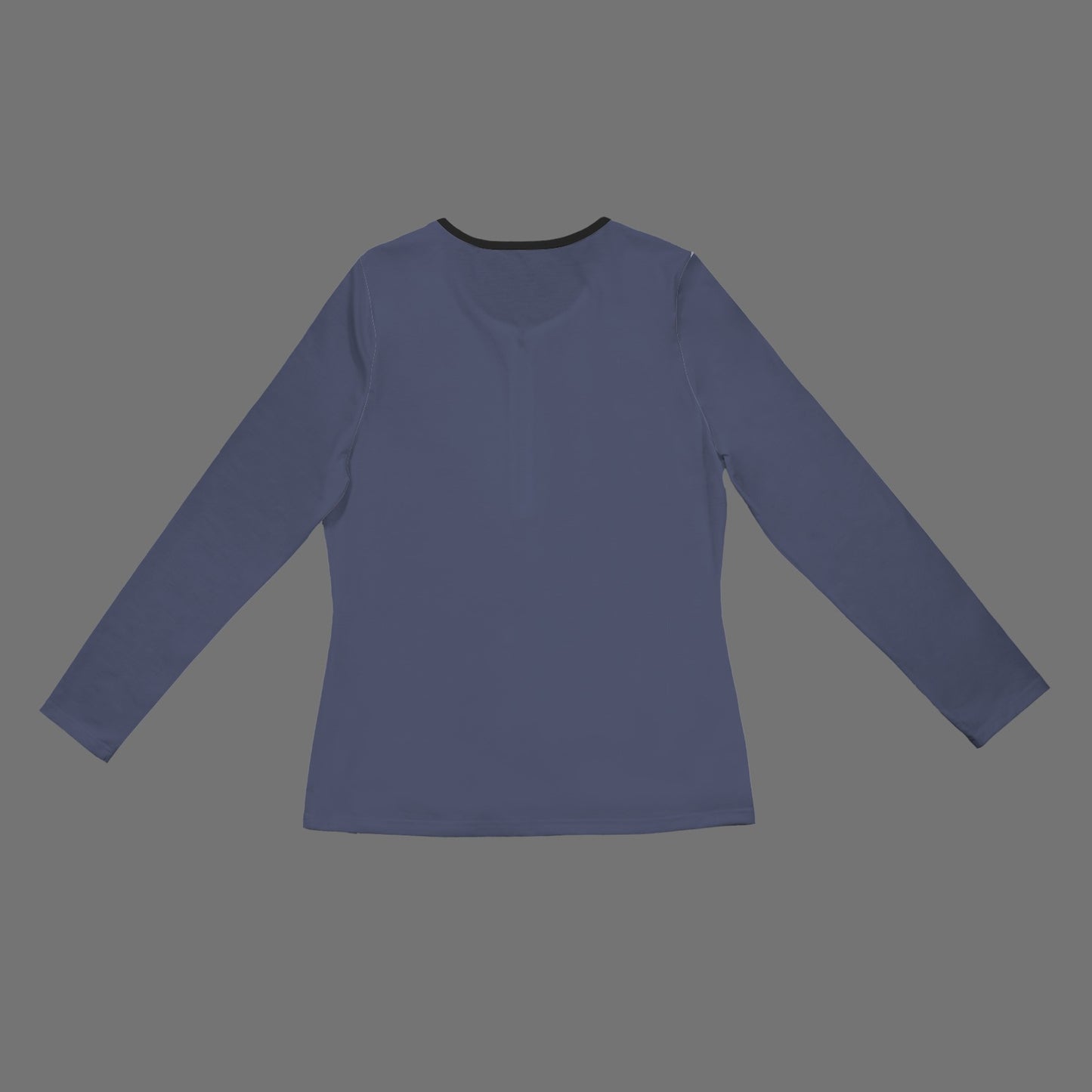 Long Sleeve Zip Front T-Shirt Slate Violet