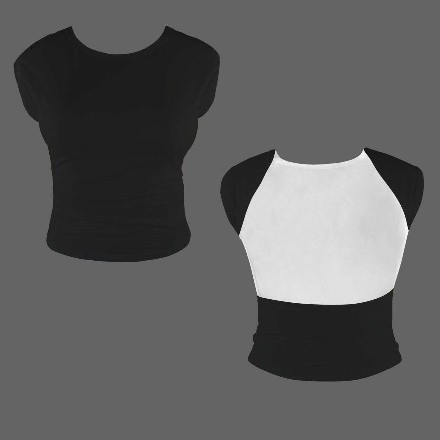 Backless T-Shirts Black