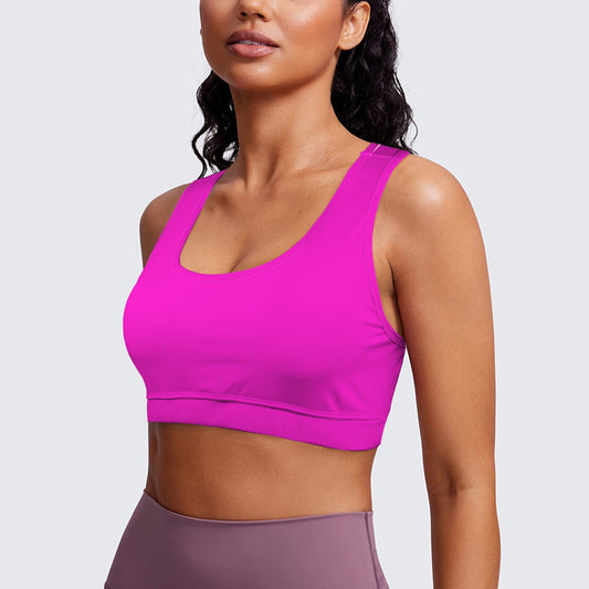 Racerback Sports Bra Fuchsia