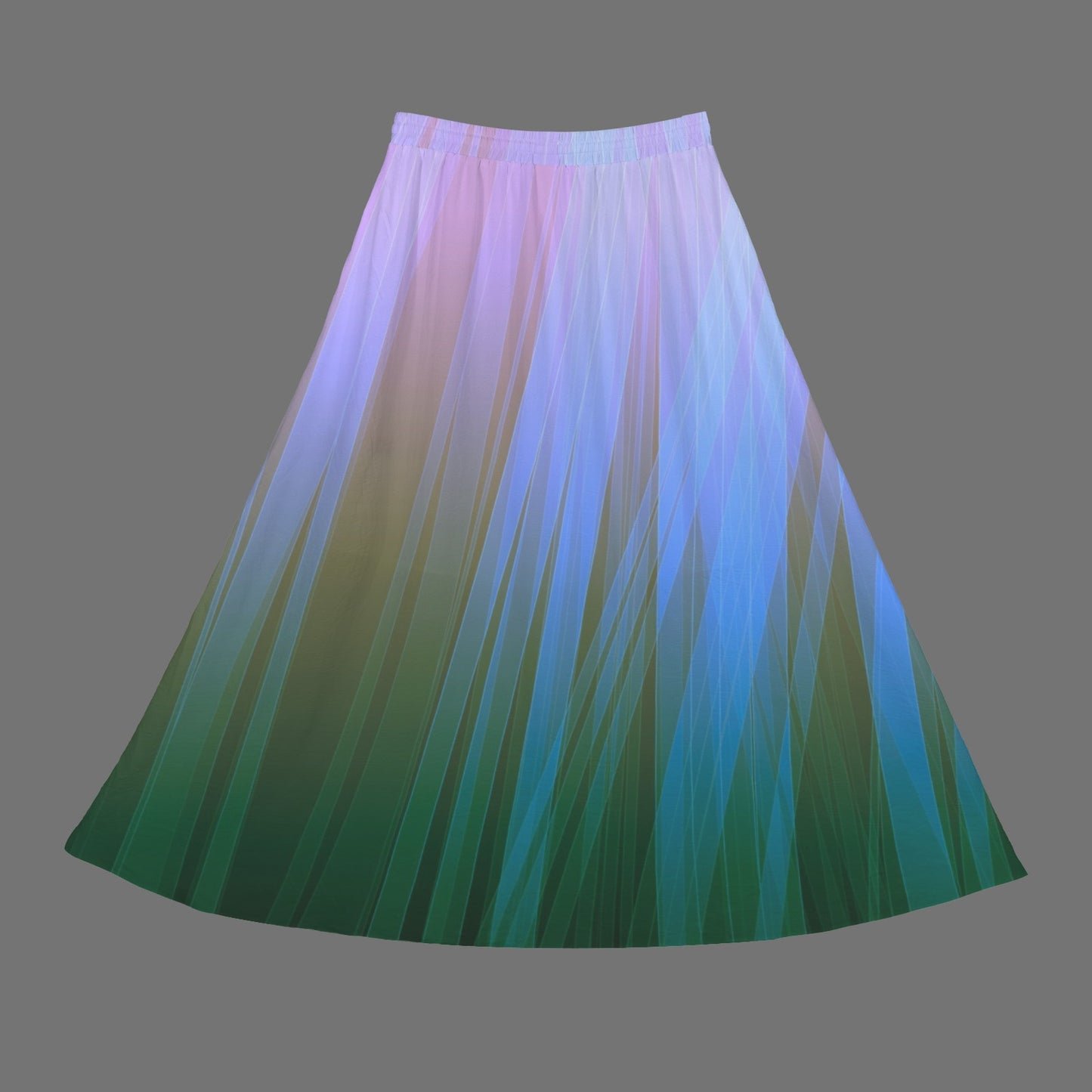 Drawstring Pocket Maxi Skirt Glow Gradient