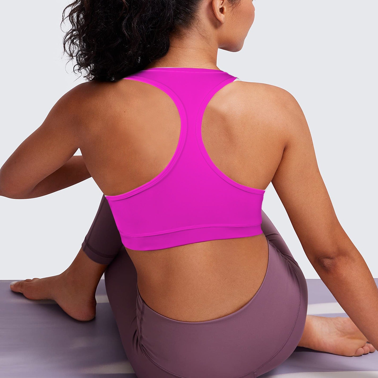 Racerback Sports Bra Fuchsia