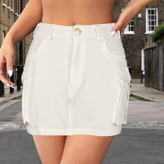 Natural Light Mini Cargo Skirt