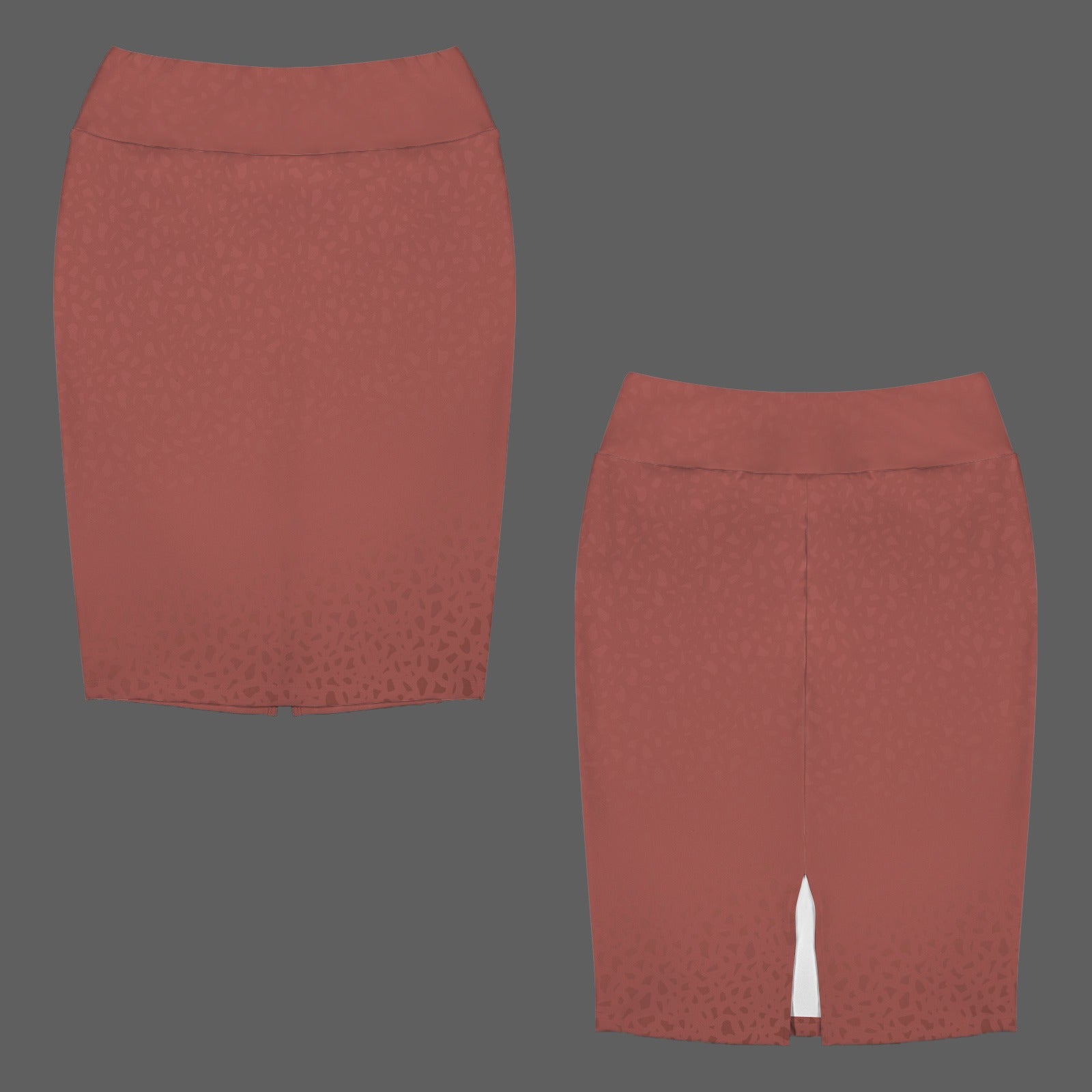 High Waist Below Knew Pencil Skirt Cocoa Coral