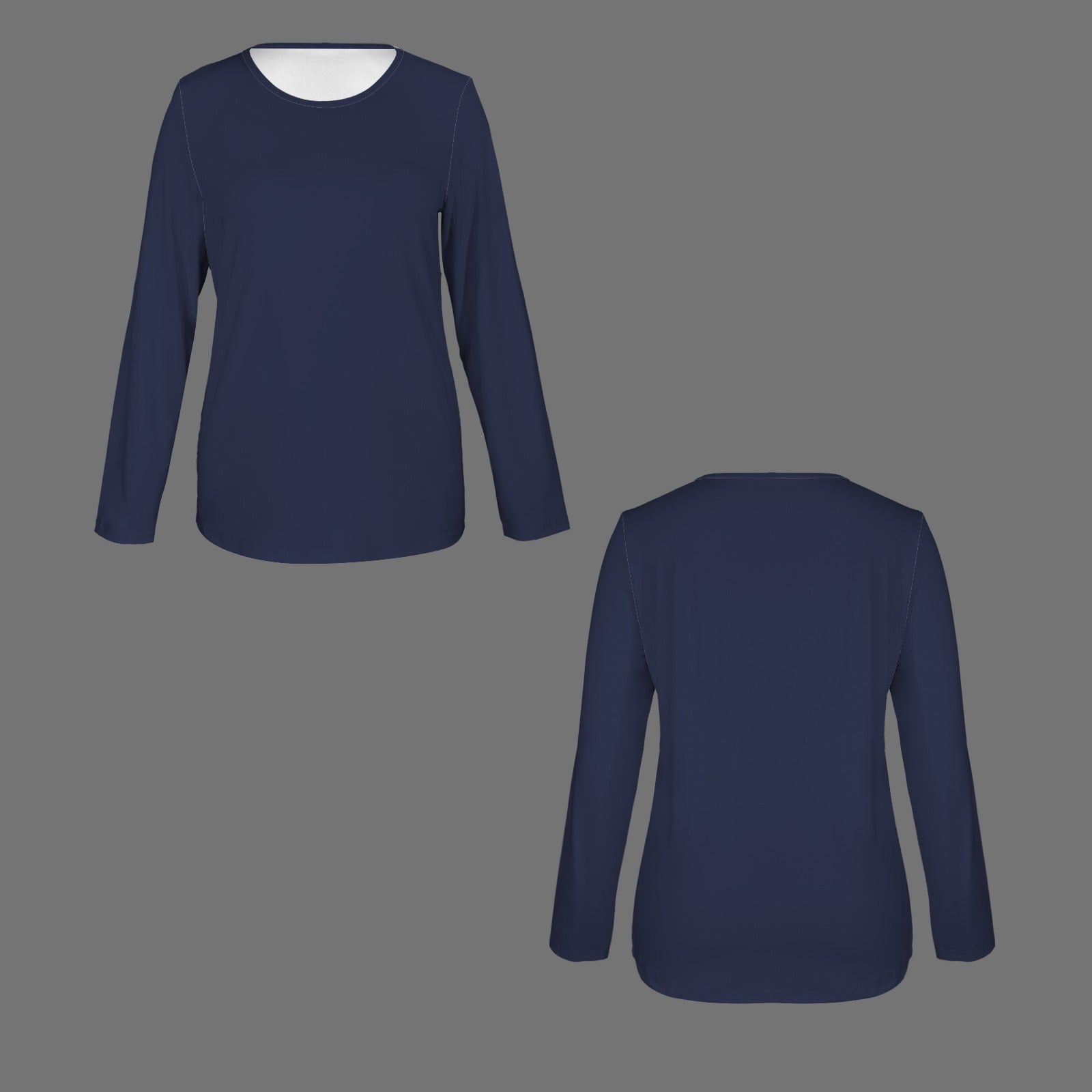 Long Sleeve Round Neck T Shirt Night