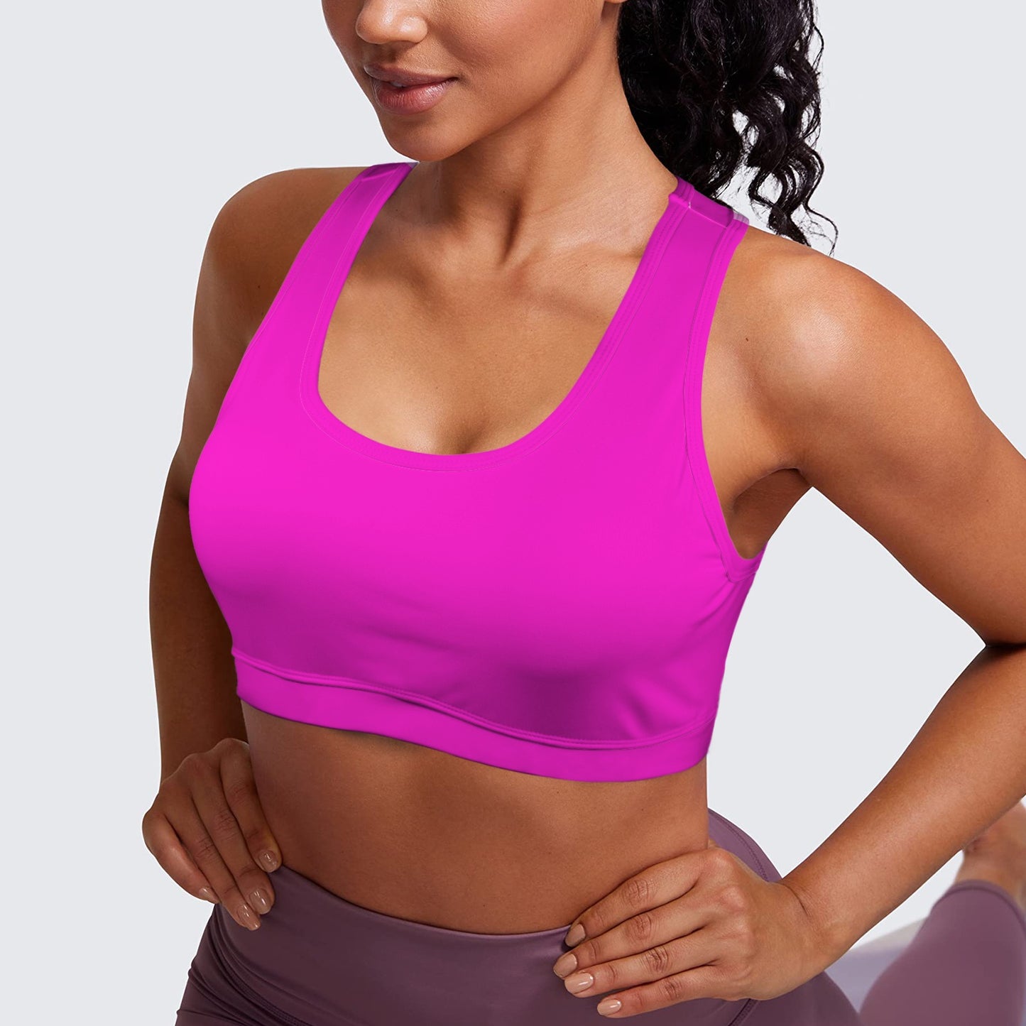 Racerback Sports Bra Fuchsia