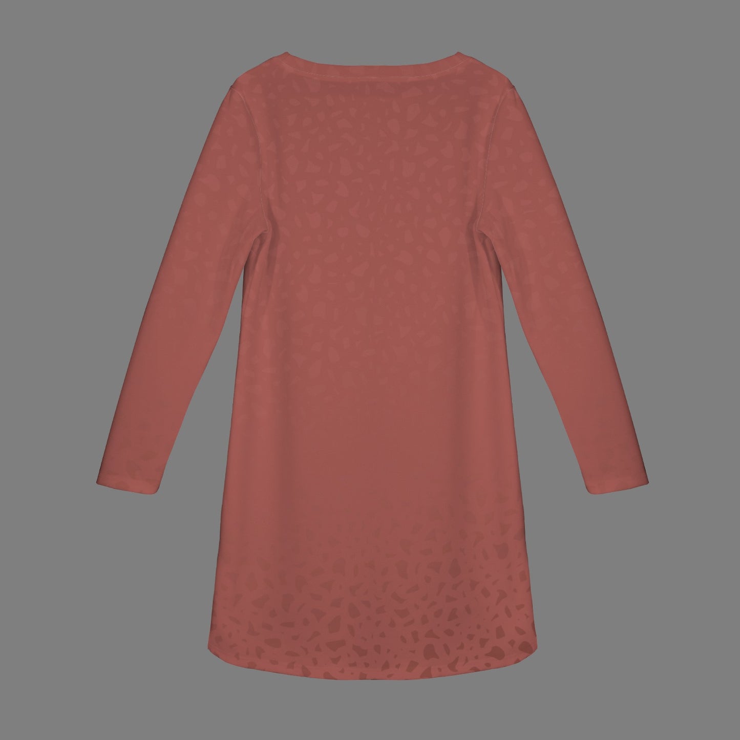 Casual Long Sleeve Dress Cocoa Coral