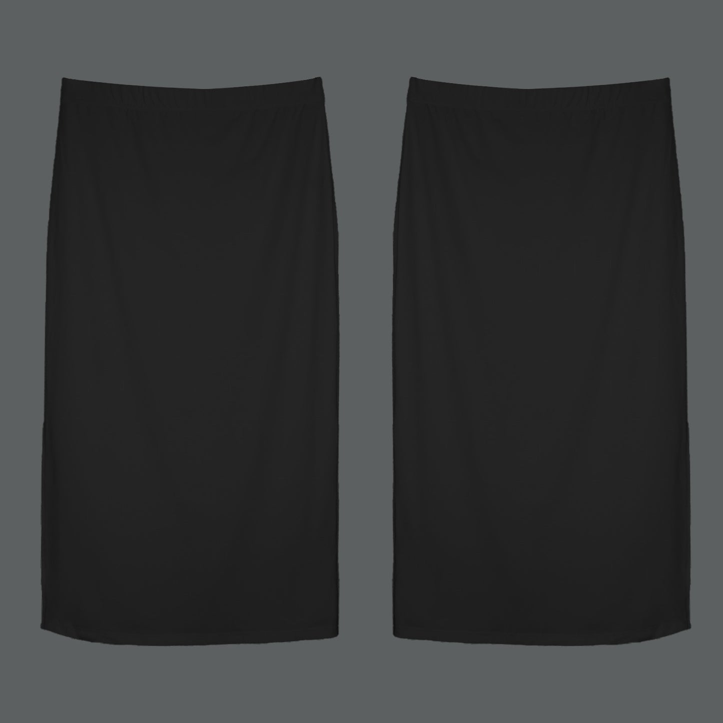 High Waist Split Skirt Black