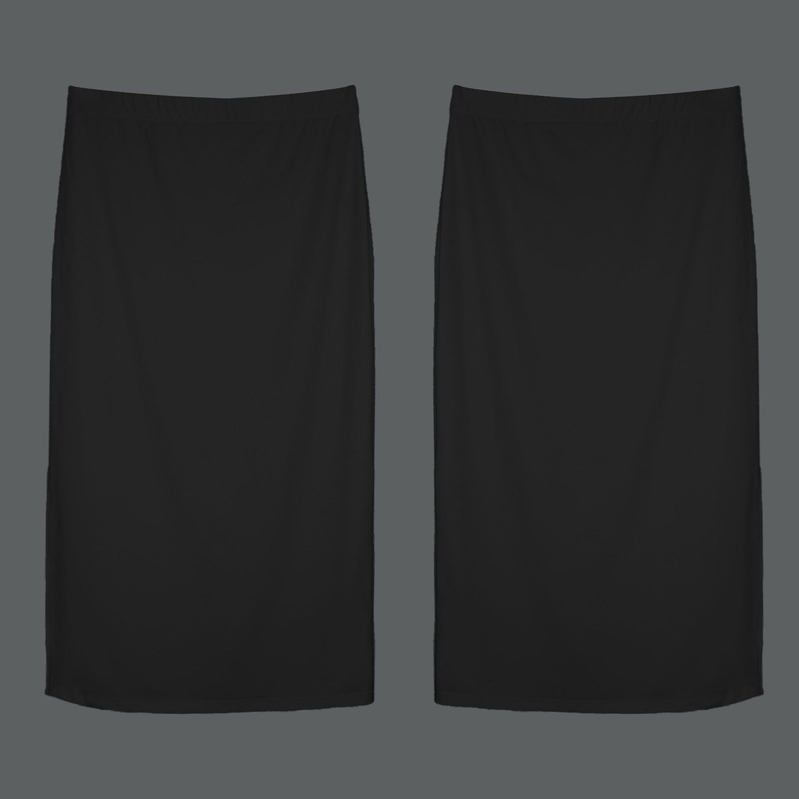 High Waist Split Skirt Black