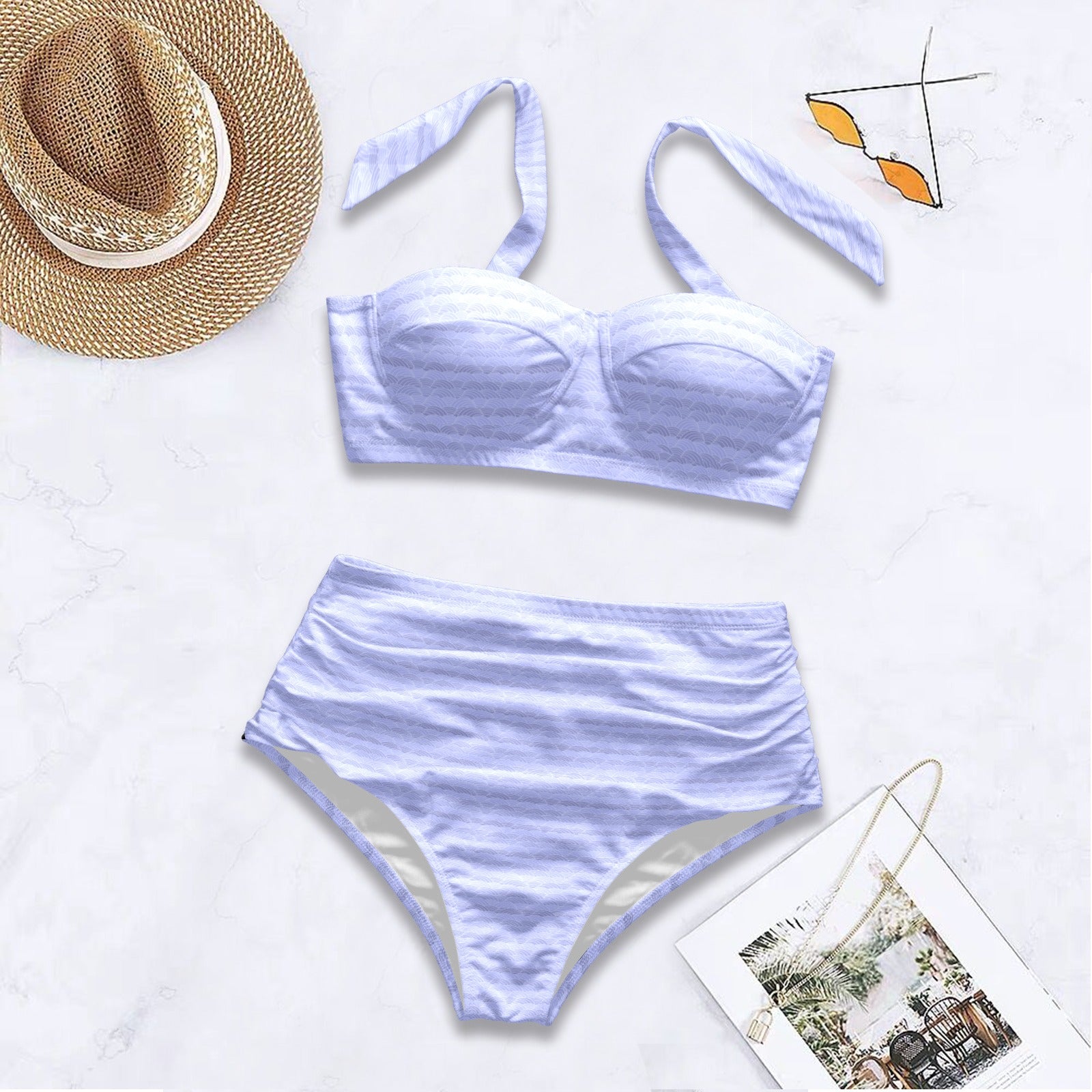 Light Periwinkle Blue Tie Bikini