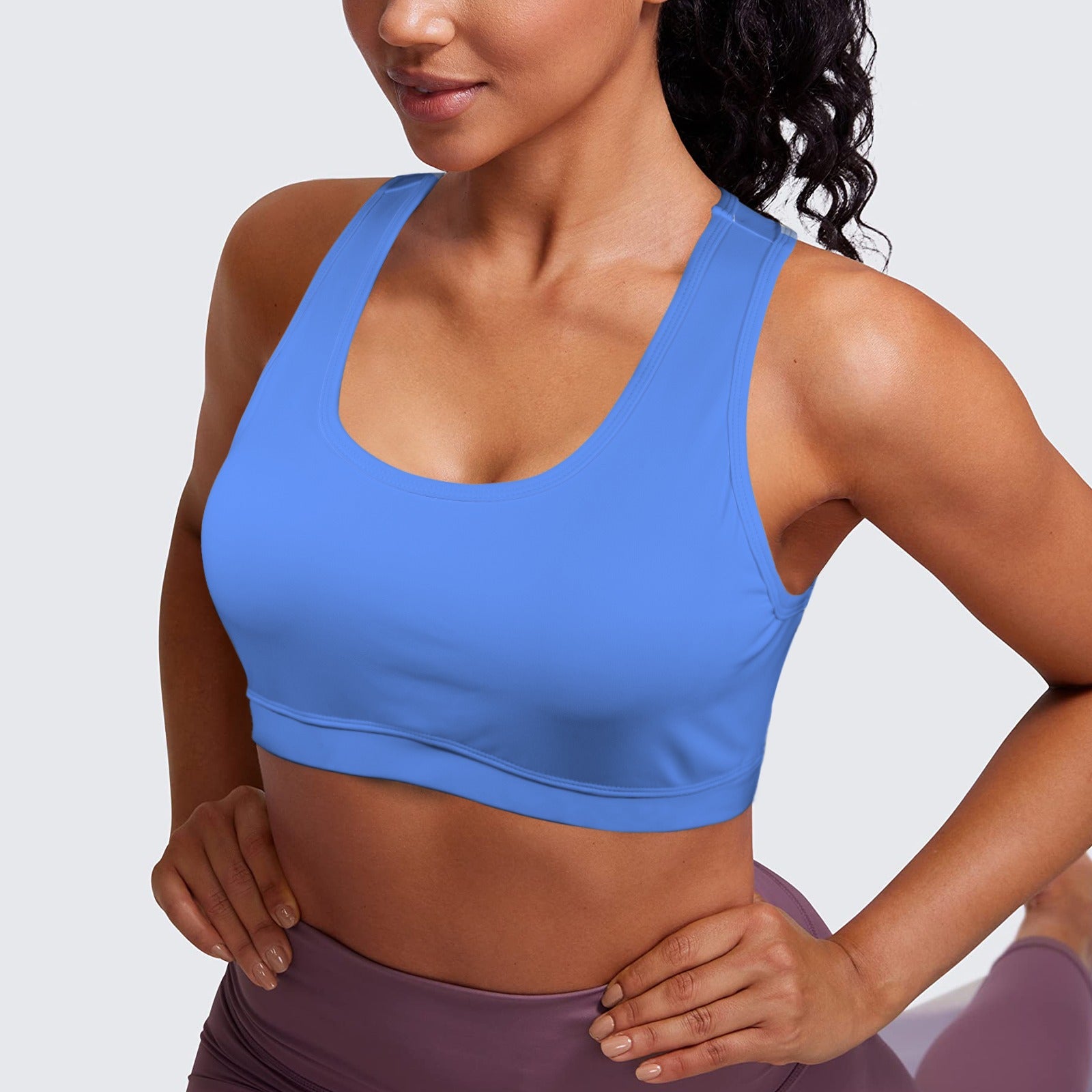 Racerback Sports Bra Blue