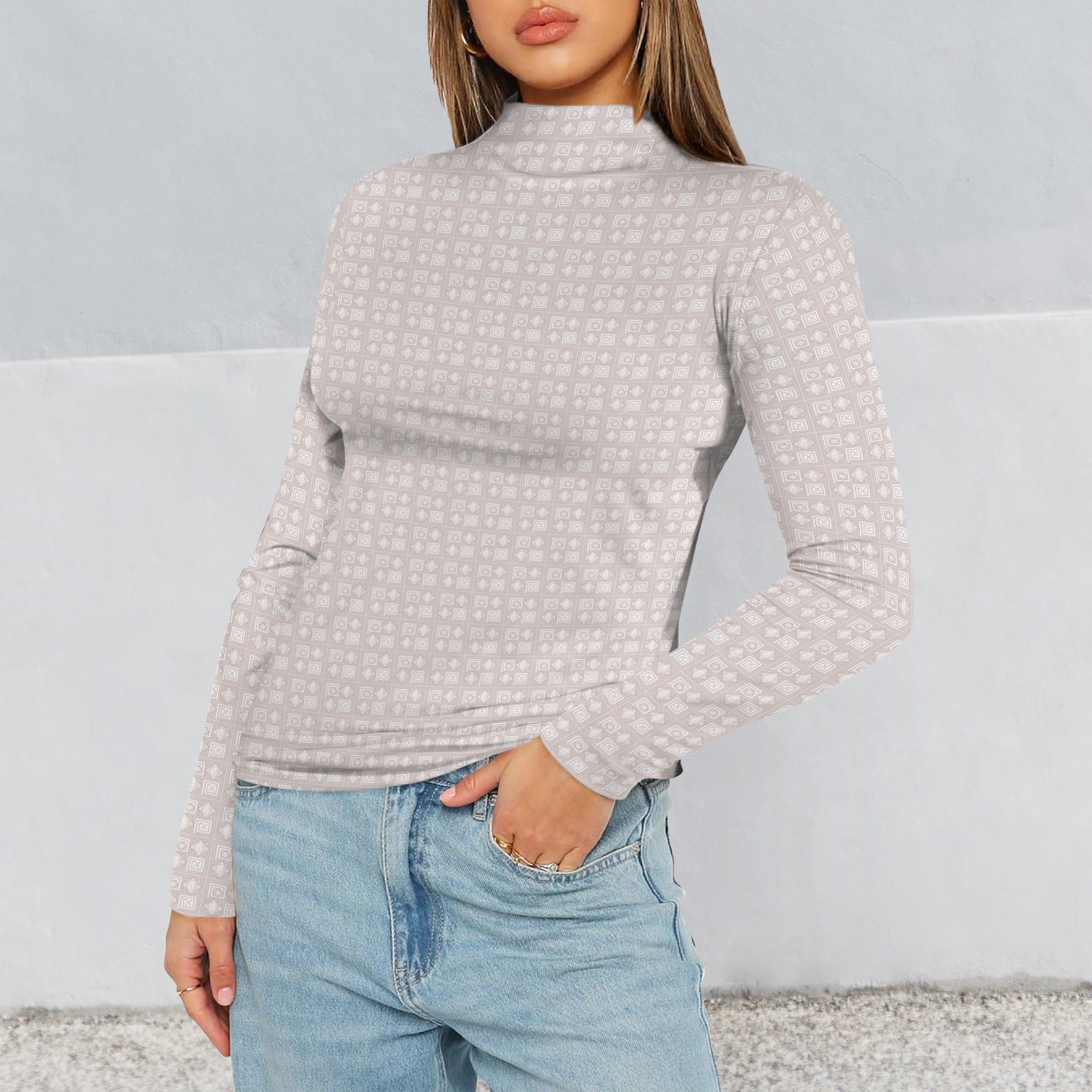 Turtleneck Slim Long Sleeve T-Shirt é Ballet