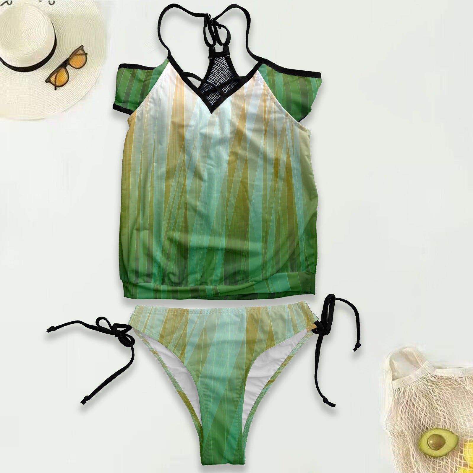 Emerald Gold Glow Tankini