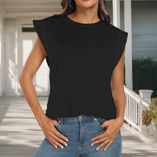 Black Cap Sleeve Tee