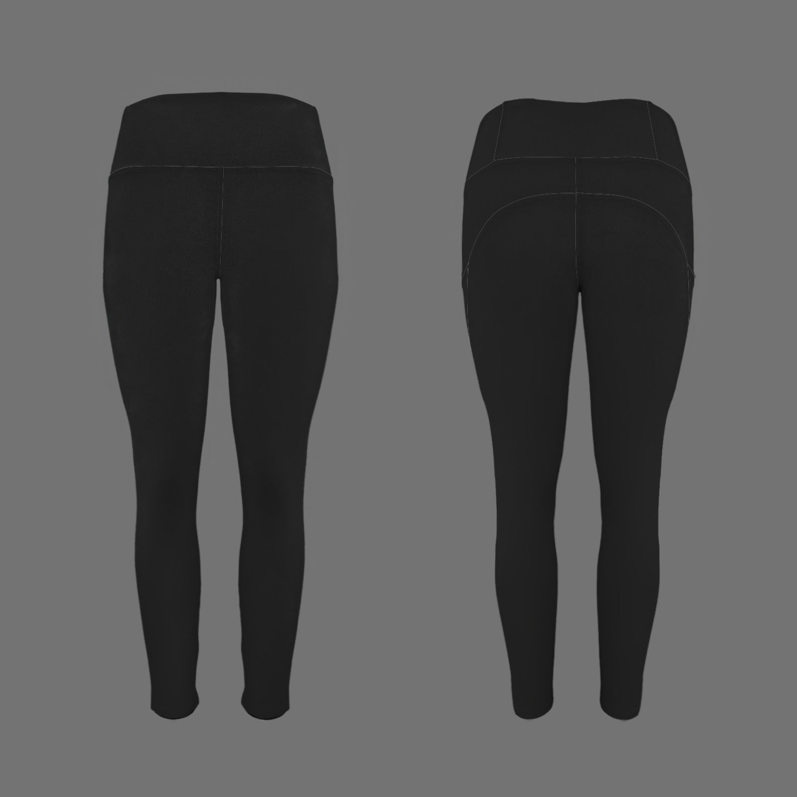 High Waist Yoga Pocket Leggings Black