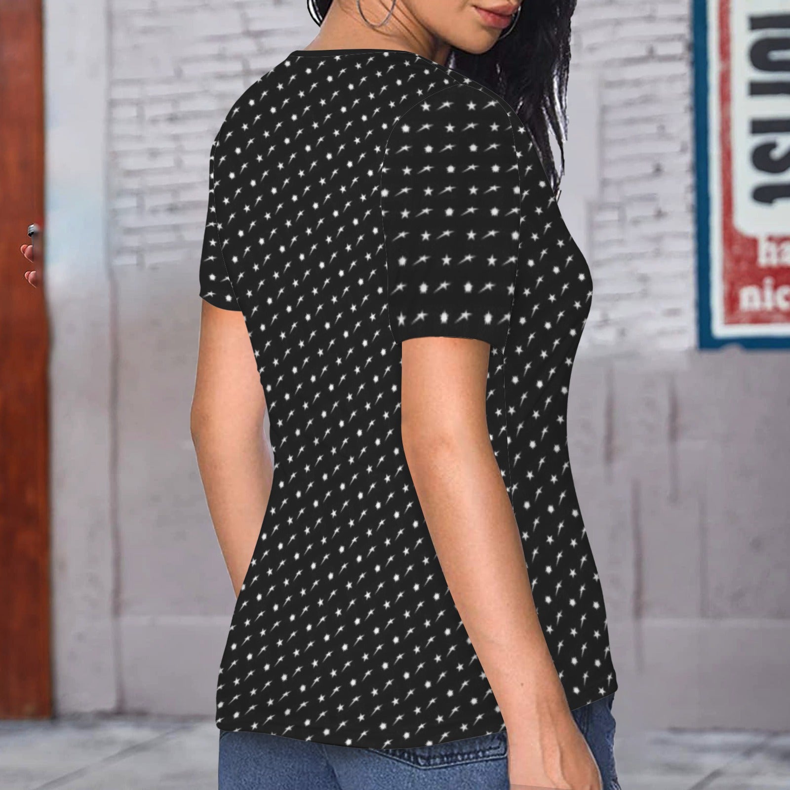 Starry Print Short Sleeve T-Shirt