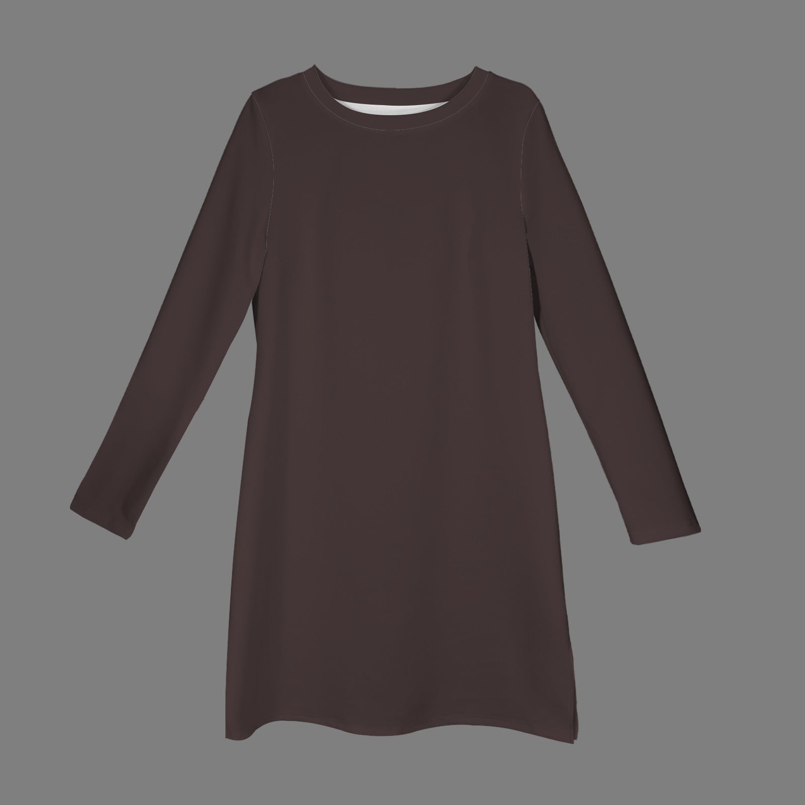 Casual Long Sleeve Dress Espresso