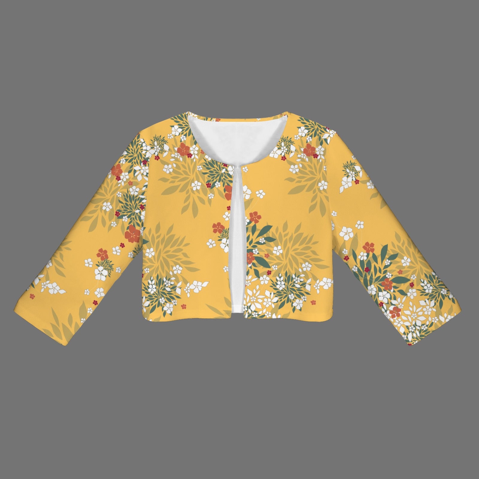 Blossom Gold Open Front Short Blazer