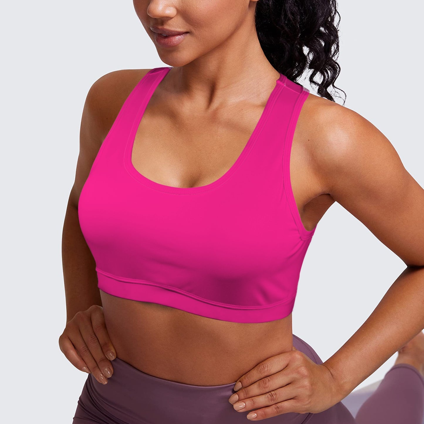 Racerback Sports Bra Magenta