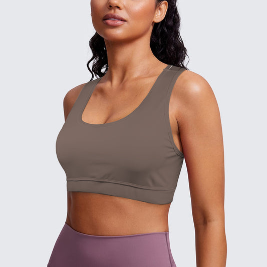 Racerback Sports Bra Mocha