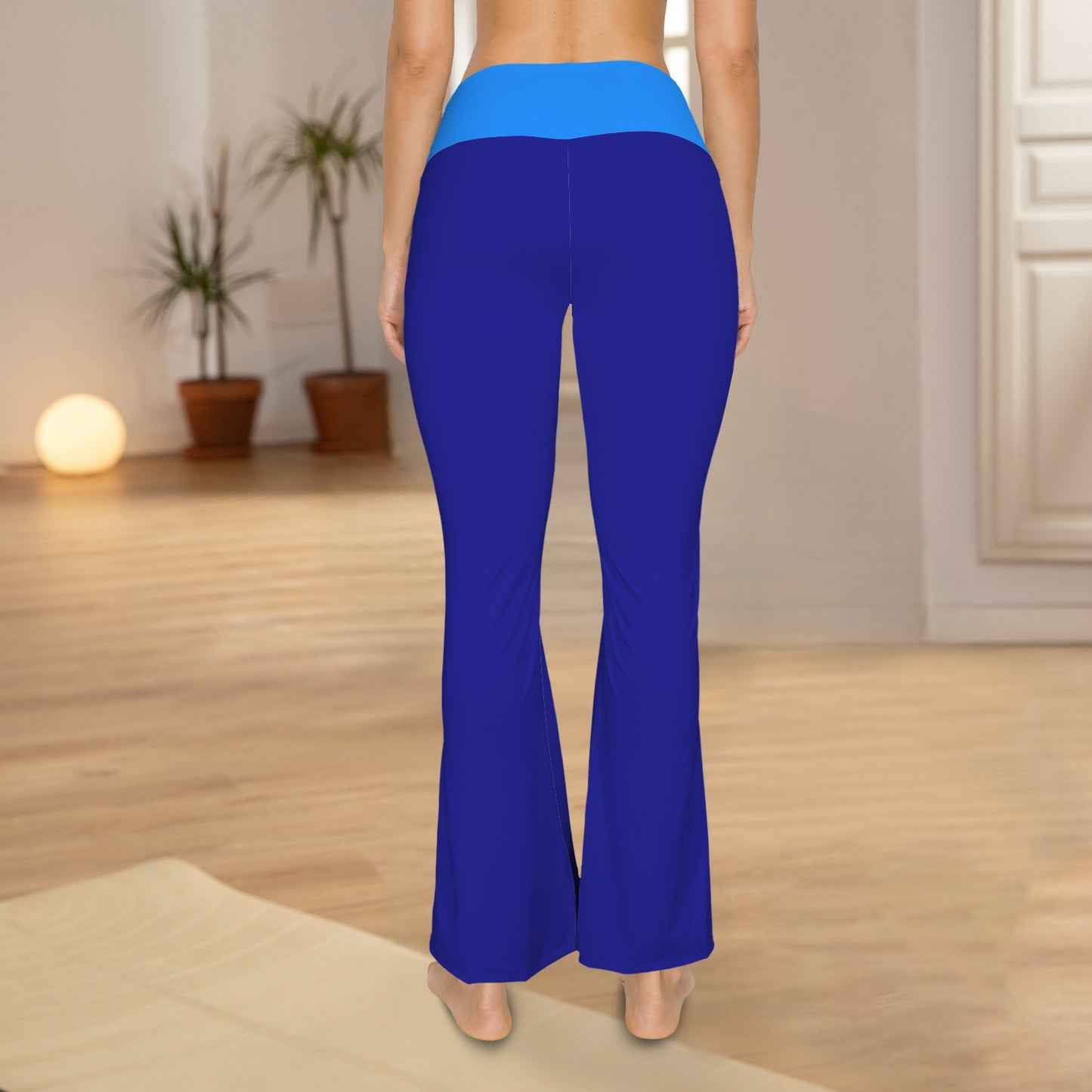 High Waist Control Top Flare Leggings Blues