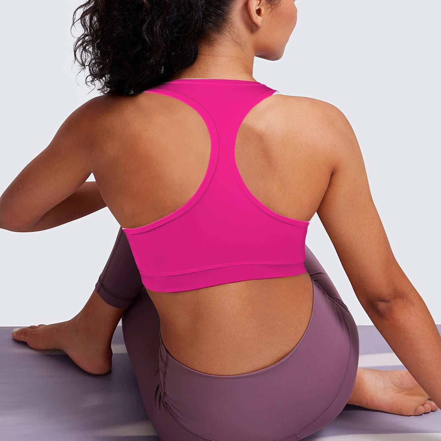 Racerback Sports Bra Magenta