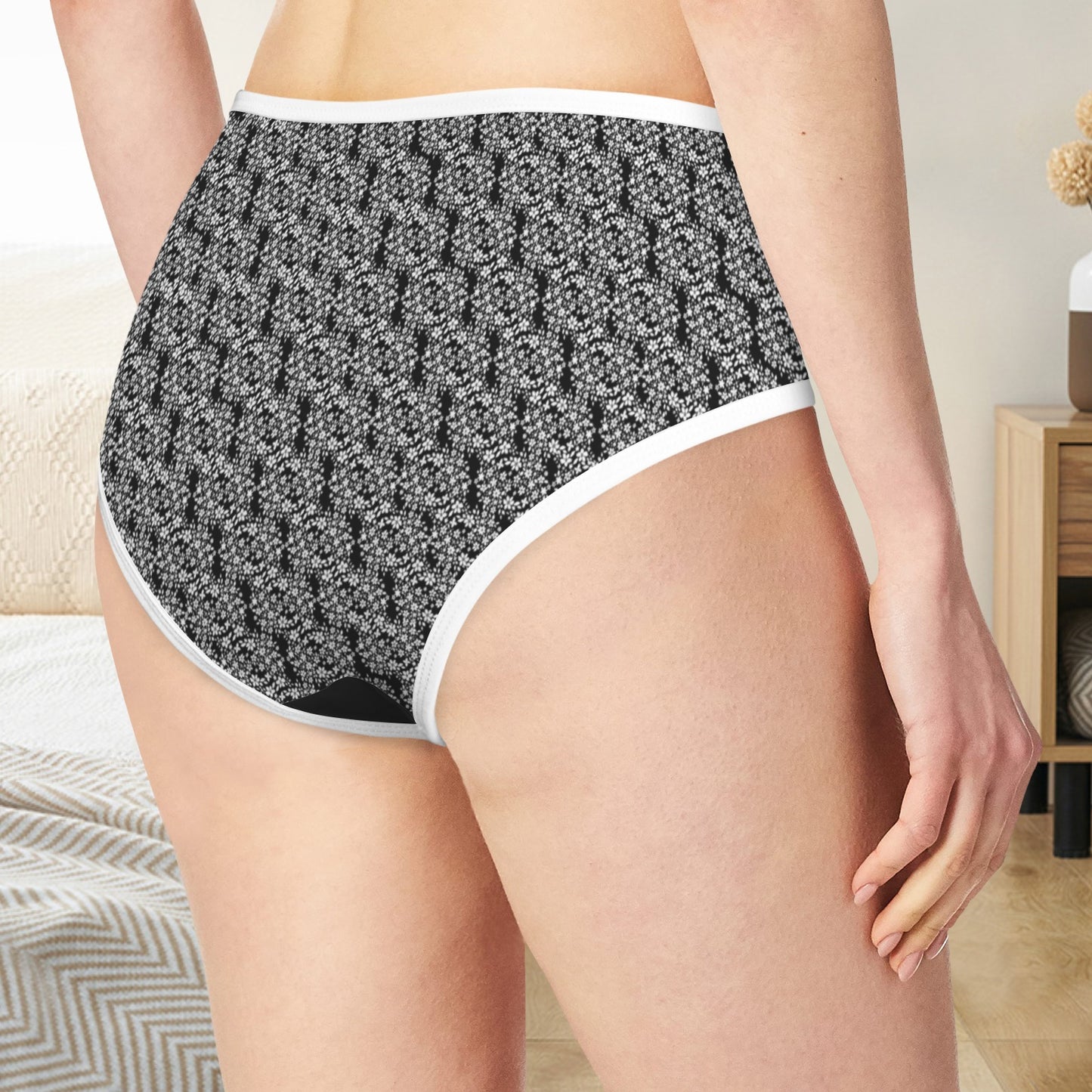 Mid Rise Underwear BW Floral