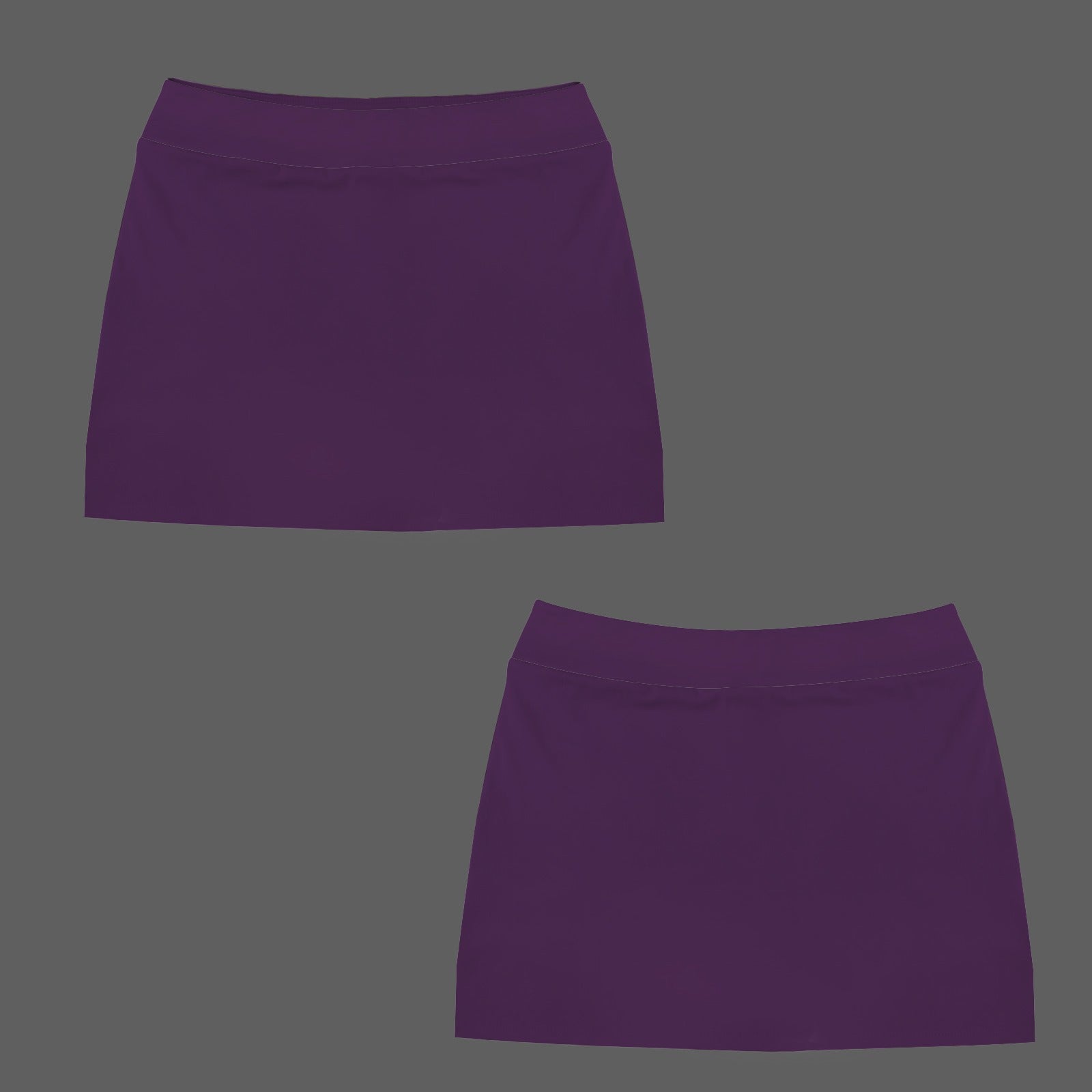 High Waist Pocket Split Sport Skort Purple Flower