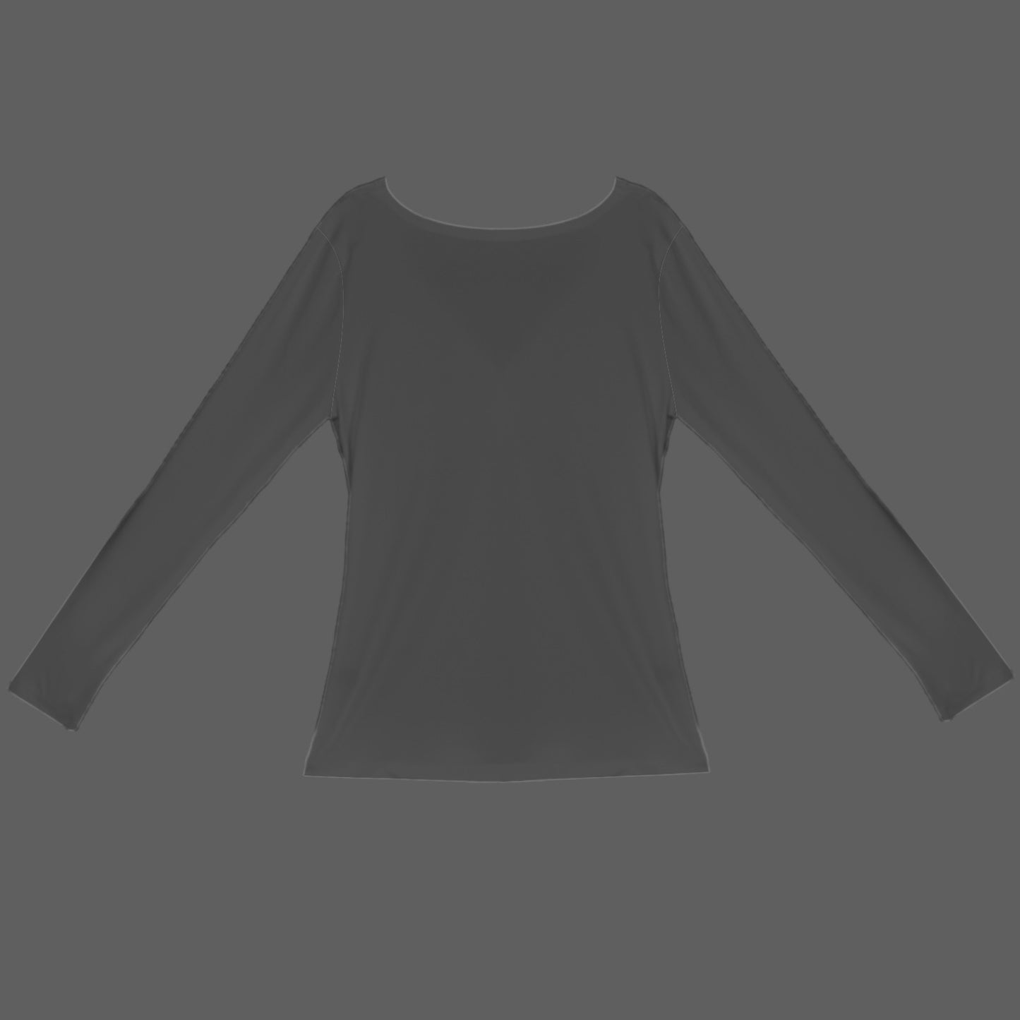 Dark Grey Twist V Neck Long Sleeve Slim Fit Top